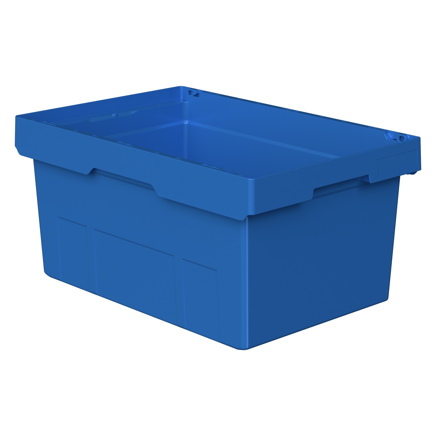Вкладываемый контейнер INSTORE KV-6427 600x400x272 мм iPlast голубой со сплошным дном