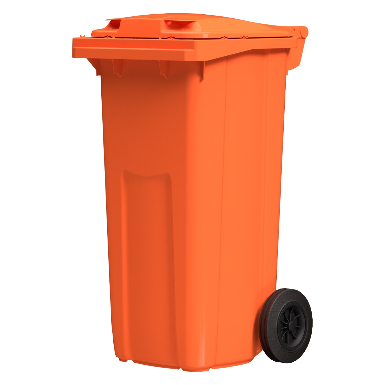Мусорный контейнер 120 л iPlast оранжевый 2-колёсный (д. 200 мм) с оранжевой крышкой NEW (20.805) Мусорный контейнер 120 л iPlast оранжевый 2-колёсный (д. 200 мм) с оранжевой крышкой NEW (20.805)