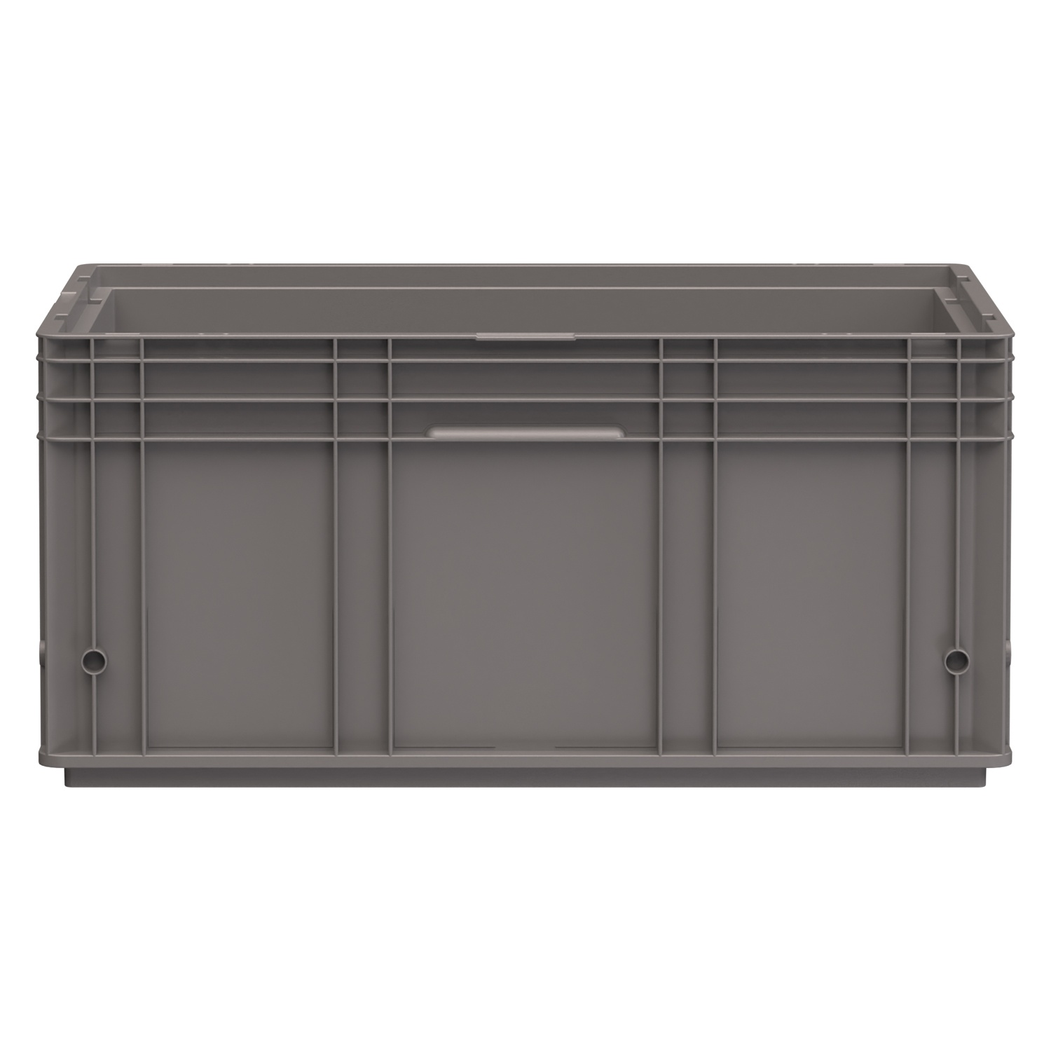Ящик RL-KLT 6280 594х396х280 мм iPlast серый с дренажными отверстиями в дне Ящик RL-KLT 6280 594х396х280 мм iPlast серый с дренажными отверстиями в дне