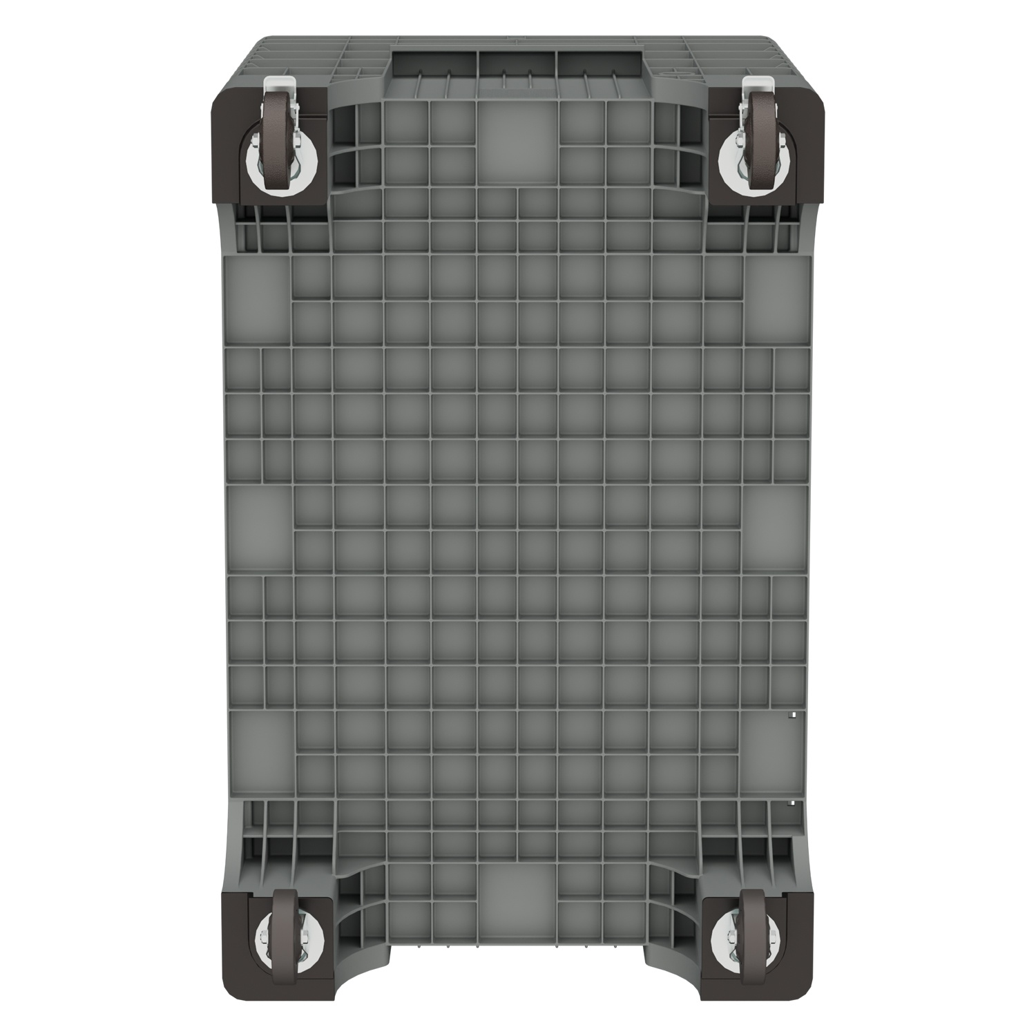 Большой контейнер 1020x640x810 мм iPlast iBOX светло-серый со сплошными стенками и дном, на колёсах
