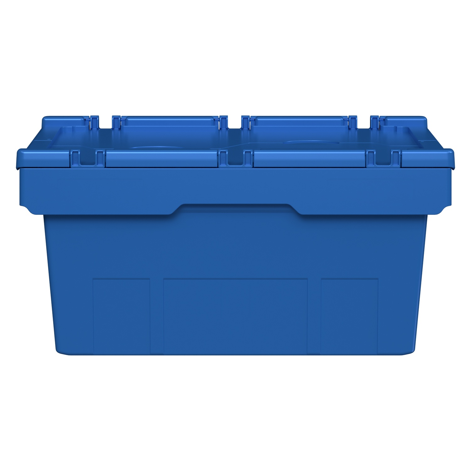 Вкладываемый контейнер INSTORE KV-6427 600х400х297 мм iPlast голубой со сплошным дном и распашной крышкой