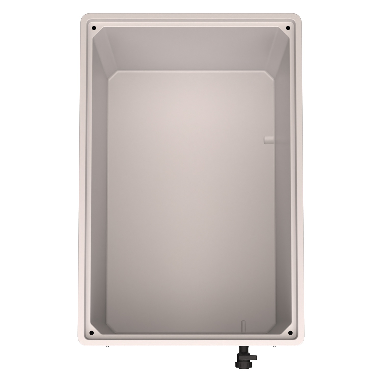 Большой контейнер 1200х800х920 мм iPlast iBOX светло-серый со сплош. стенками и дном, на колёсах с краном 1 дюйм