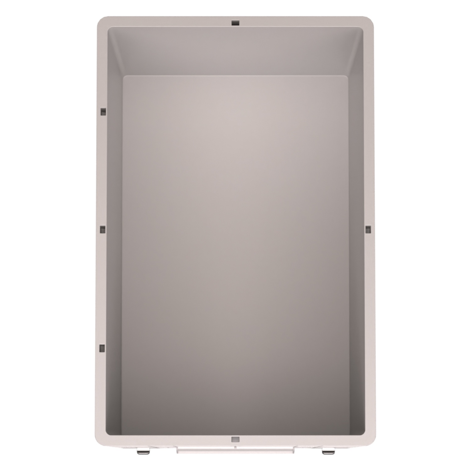 Большой контейнер 1020x640x810 мм iPlast iBOX светло-серый со сплошными стенками и дном, на колёсах