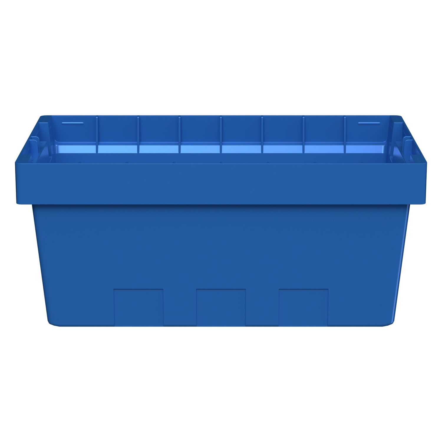 Вкладываемый контейнер INSTORE KV-5321 490x300x210 мм iPlast голубой со сплошным дном