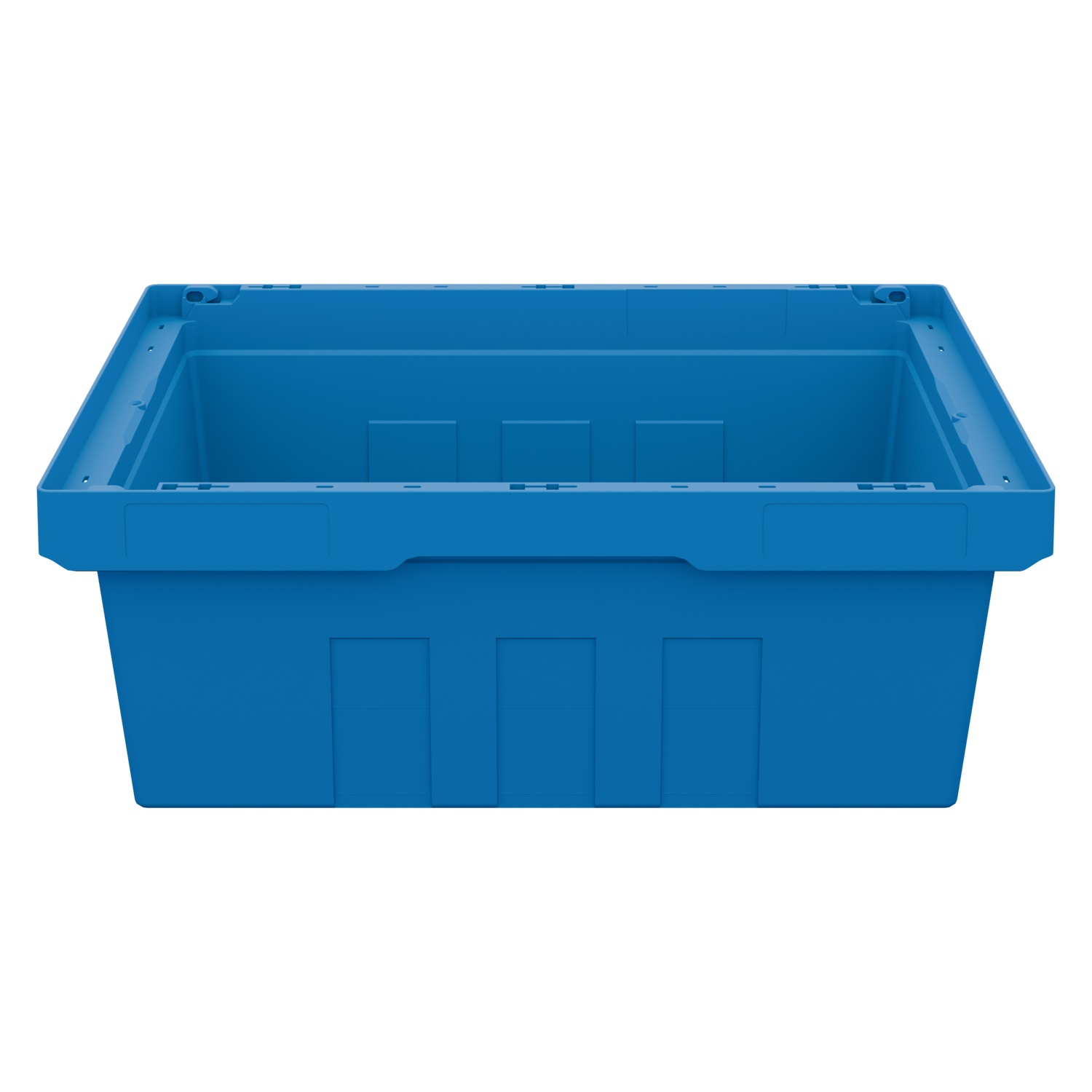 Вкладываемый контейнер INSTORE KV-6422 600x400x220 мм iPlast голубой со сплошным дном