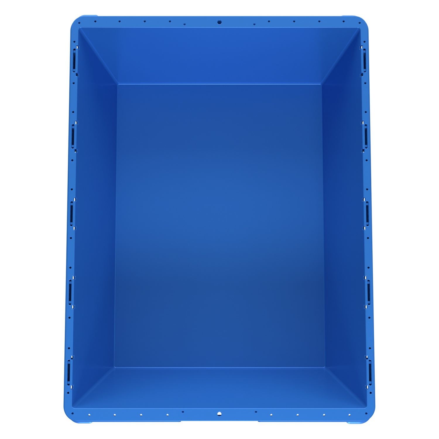 Вкладываемый контейнер INSTORE KV-8632.1 800х600х320 мм iPlast голубой со сплошным дном и штабельным упором