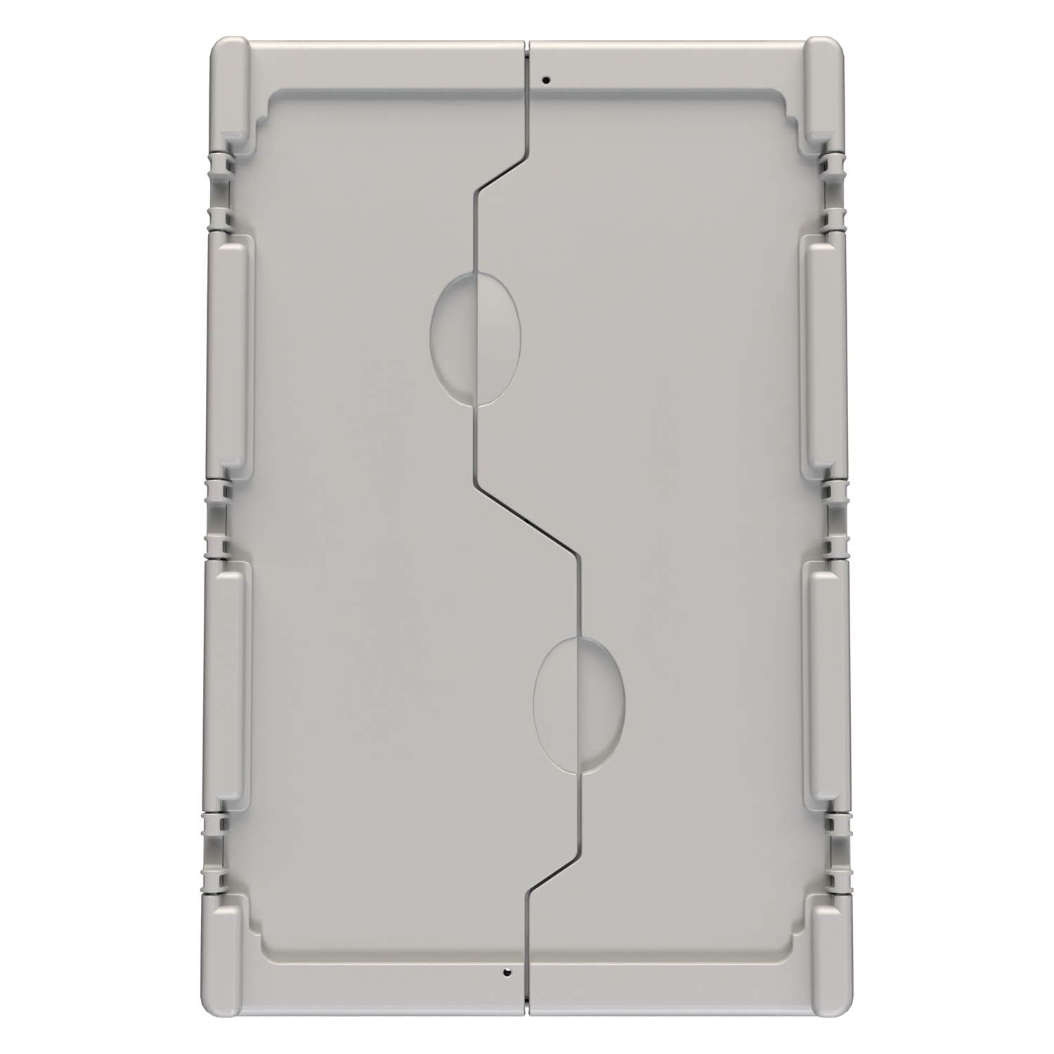 Вкладываемый контейнер INSTORE KV-6442 600х400х420 мм iPlast серый со сплошным дном и распашной крышкой