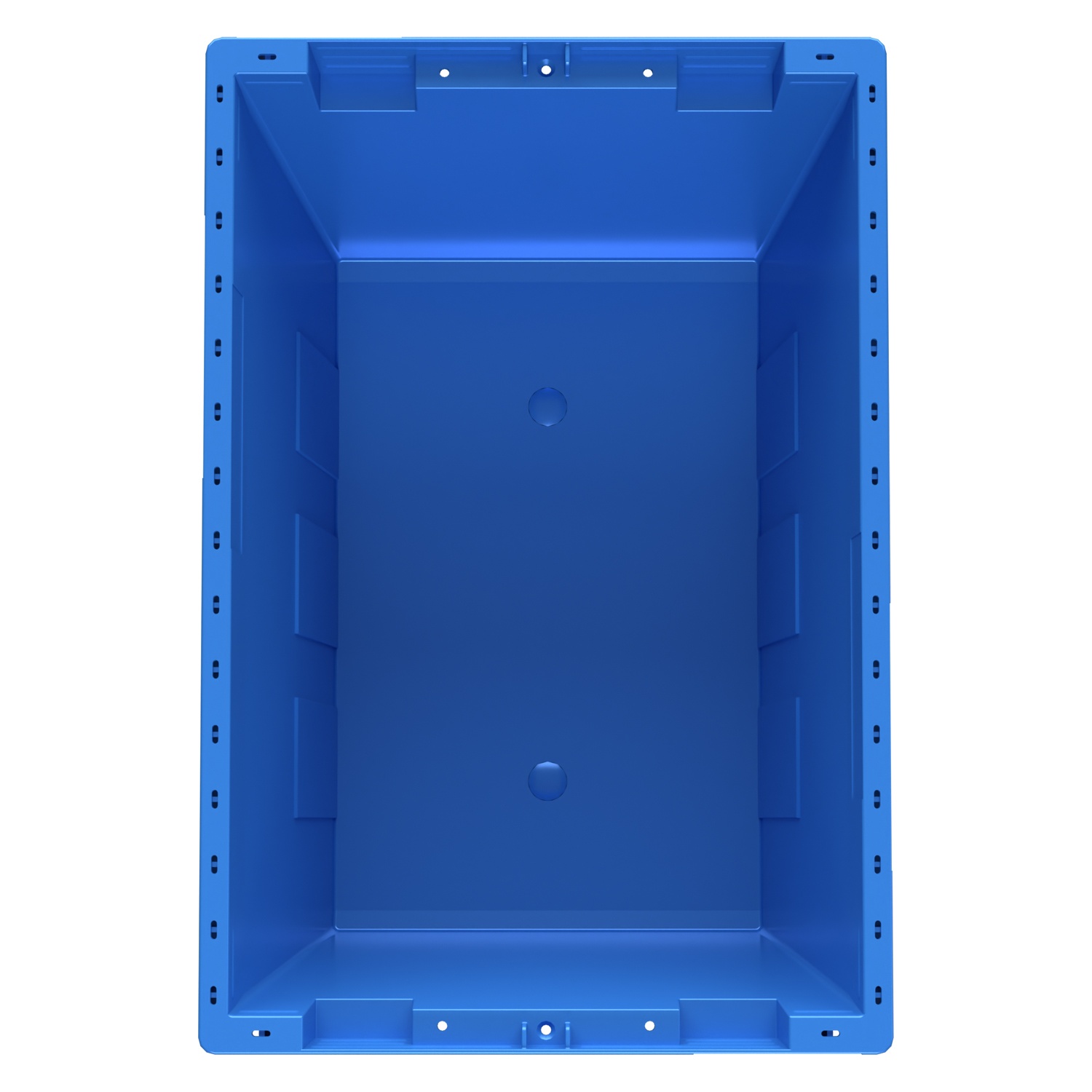 Вкладываемый контейнер INSTORE KV-5328 490x330x280 мм iPlast голубой со сплошным дном