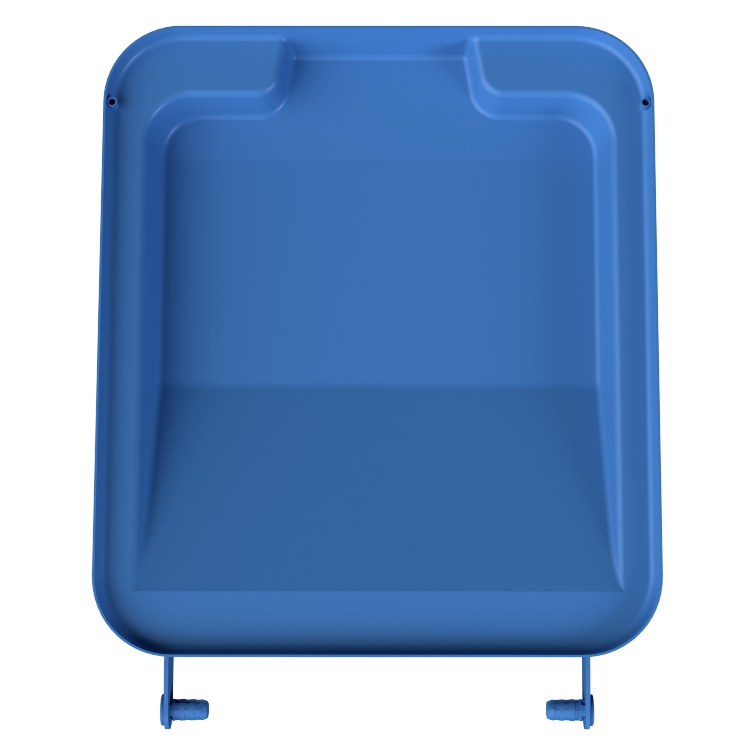 Крышка для мусорного контейнера 240 л iPlast синяя c осями для крепления