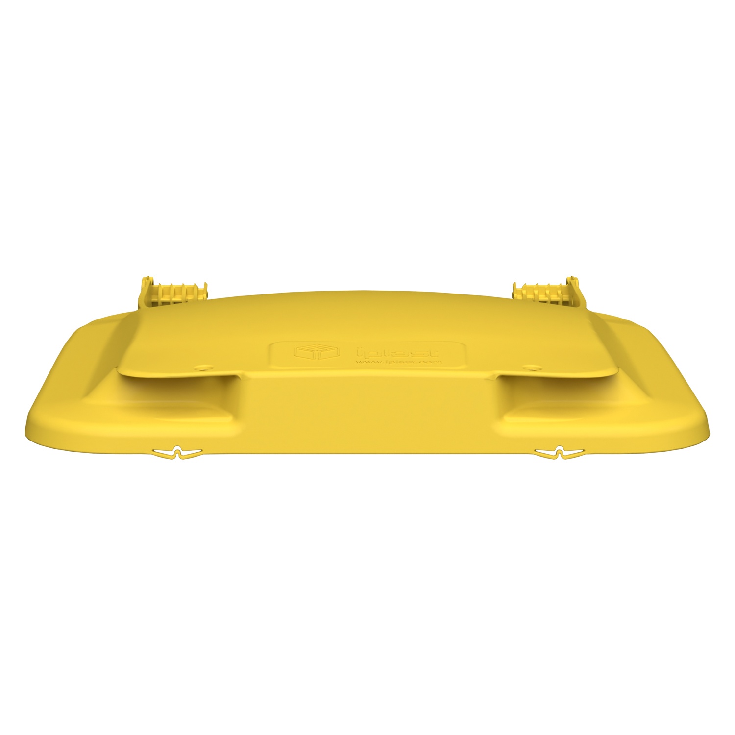Крышка для мусорного контейнера 120 л (Light) iPlast жёлтая c осями для крепления