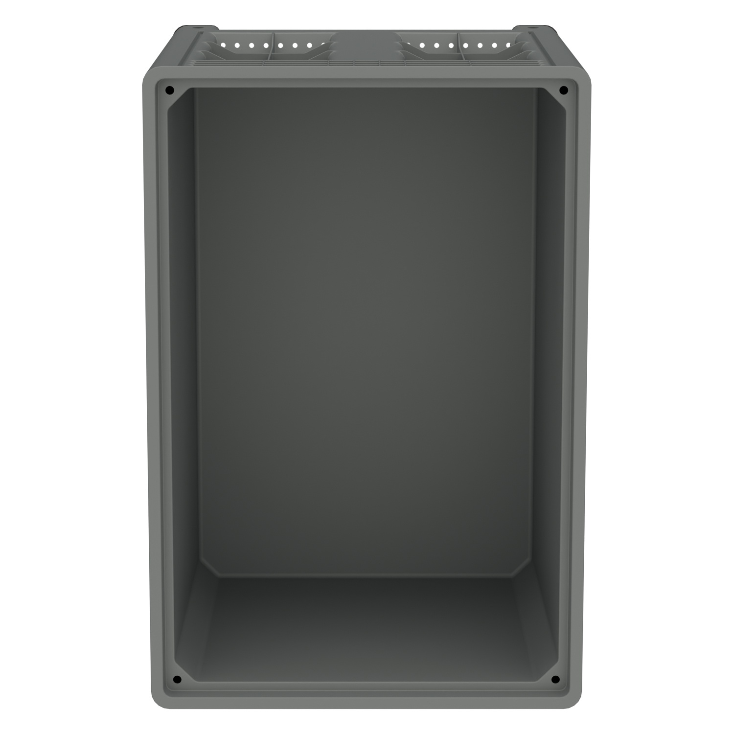 Большой контейнер 1200х800х800 мм iPlast iBOX светло-серый со сплош. стенками, дном на полозьях с пробкой 2 дюйма