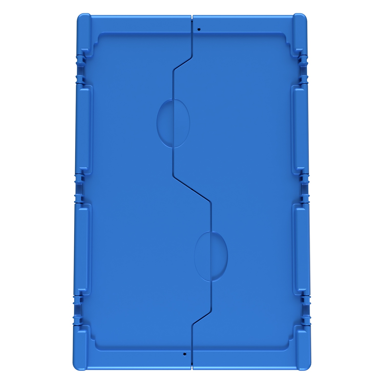 Вкладываемый контейнер INSTORE KV-6427 600х400х297 мм iPlast голубой со сплошным дном и распашной крышкой