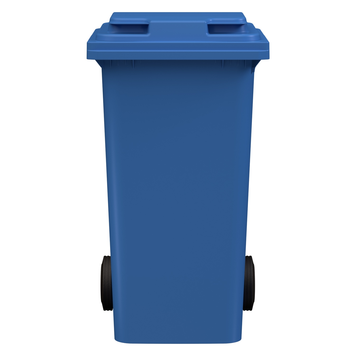 Мусорный контейнер 240 л iPlast синий 2-колёсный (д. 200 мм) с синей полипропиленовой крышкой