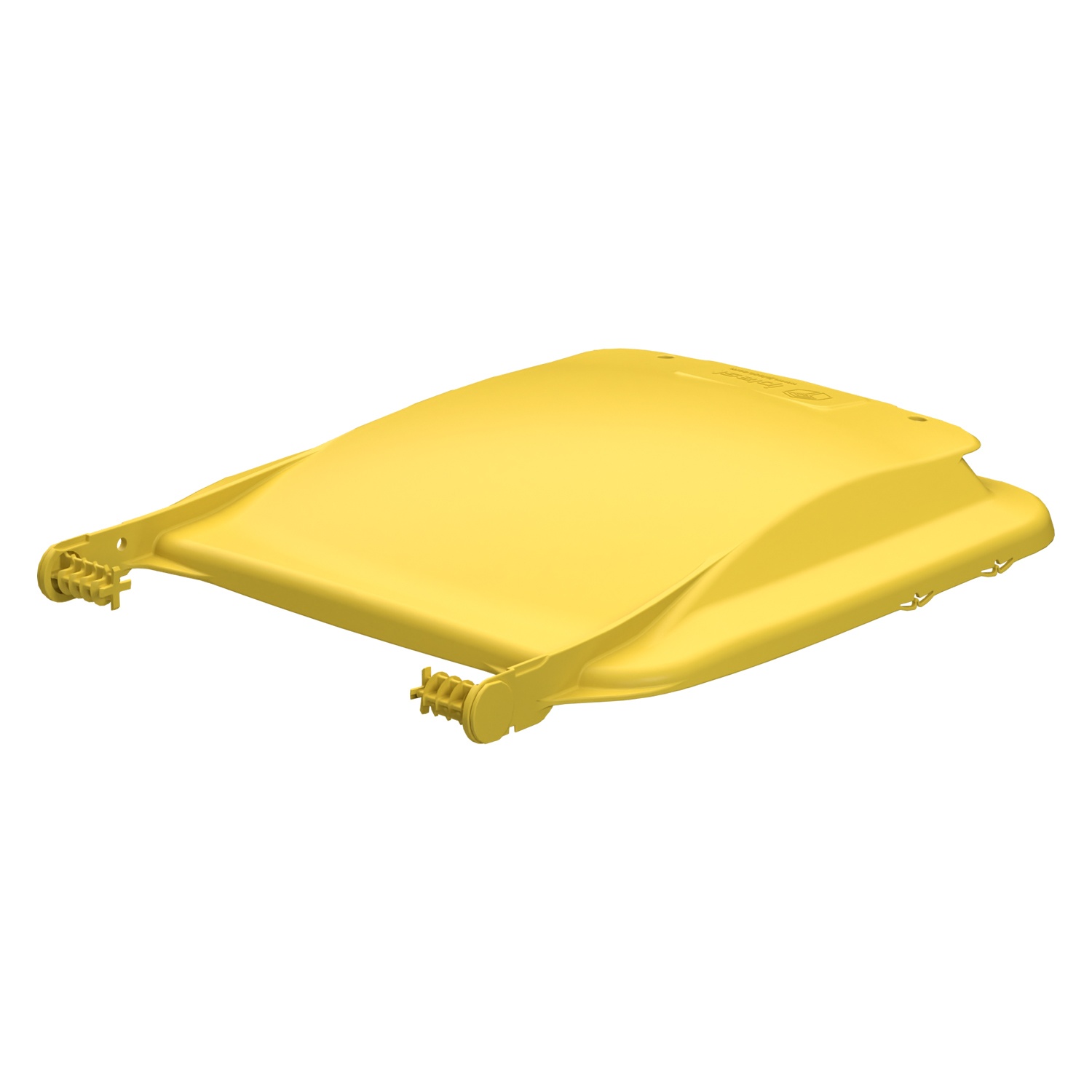 Крышка для мусорного контейнера 120 л (Light) iPlast жёлтая c осями для крепления