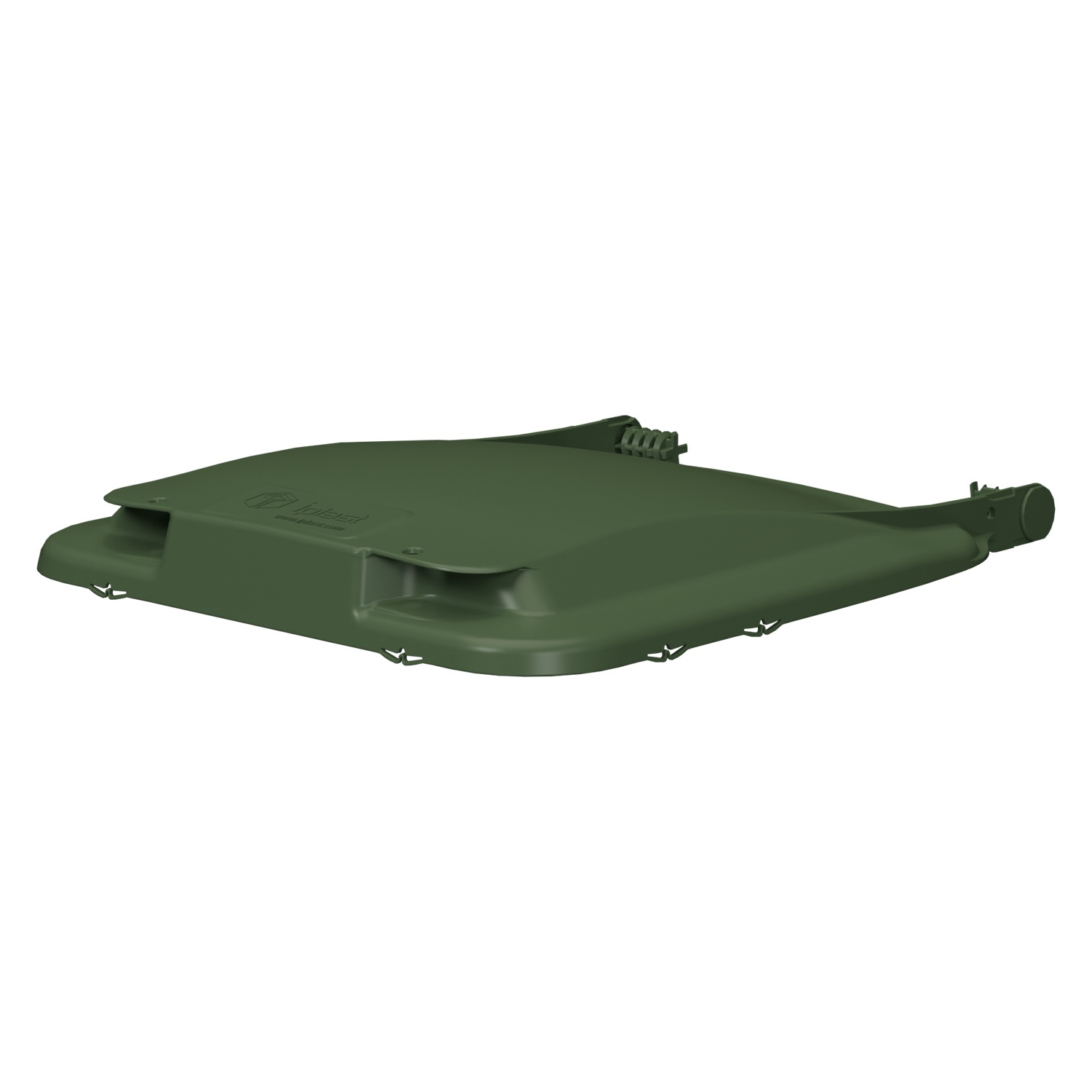 Крышка для мусорного контейнера 120 л (Light) iPlast зелёная c осями для крепления