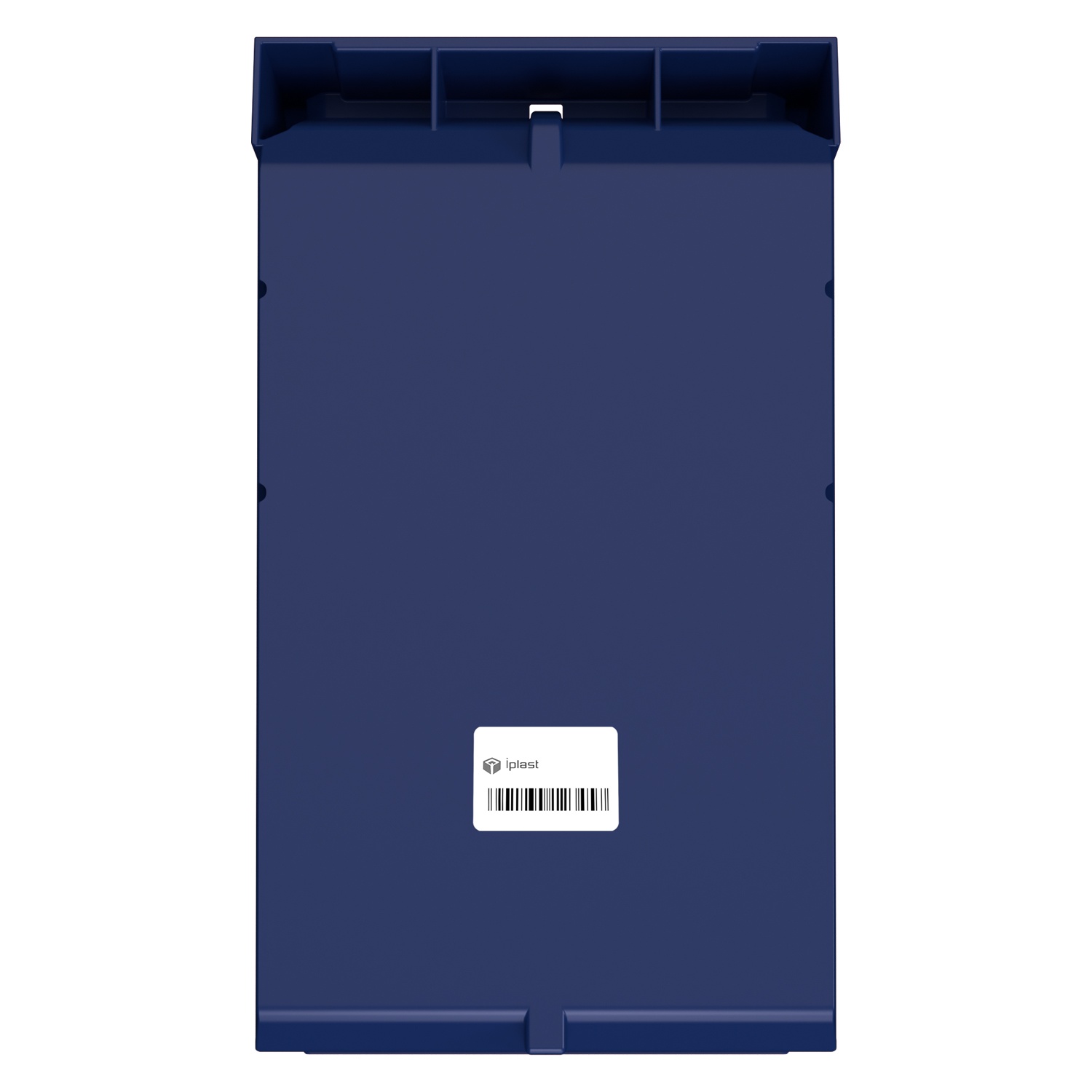 Складской лоток Logic Store 400х225х150 мм iPlast синий индиго с наклейкой 50х70 мм сбоку