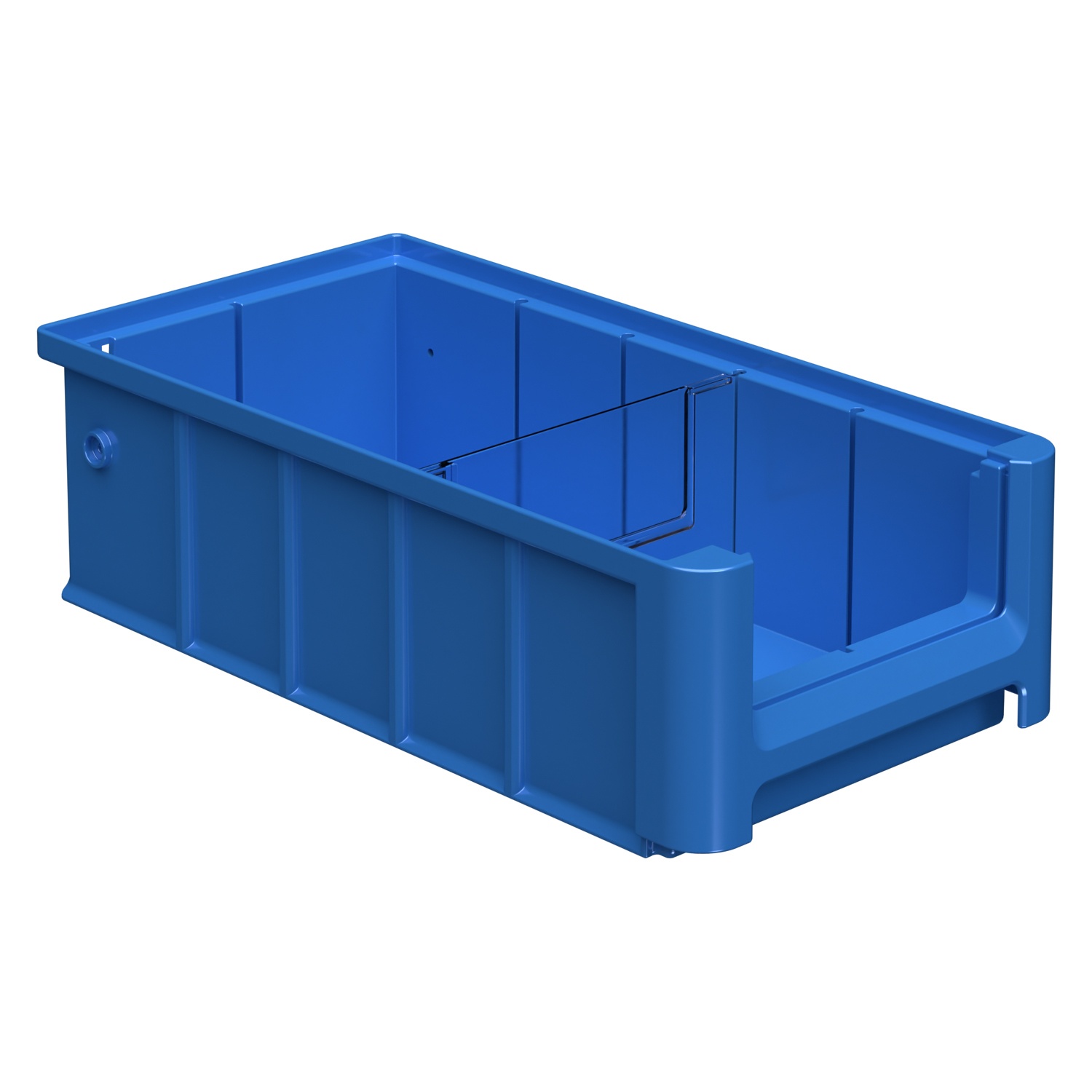 Полочный контейнер SK-31509 300х155х90 мм iPlast голубой с 1 поперечной перегородкой Полочный контейнер SK-31509 300х155х90 мм iPlast голубой с 1 поперечной перегородкой