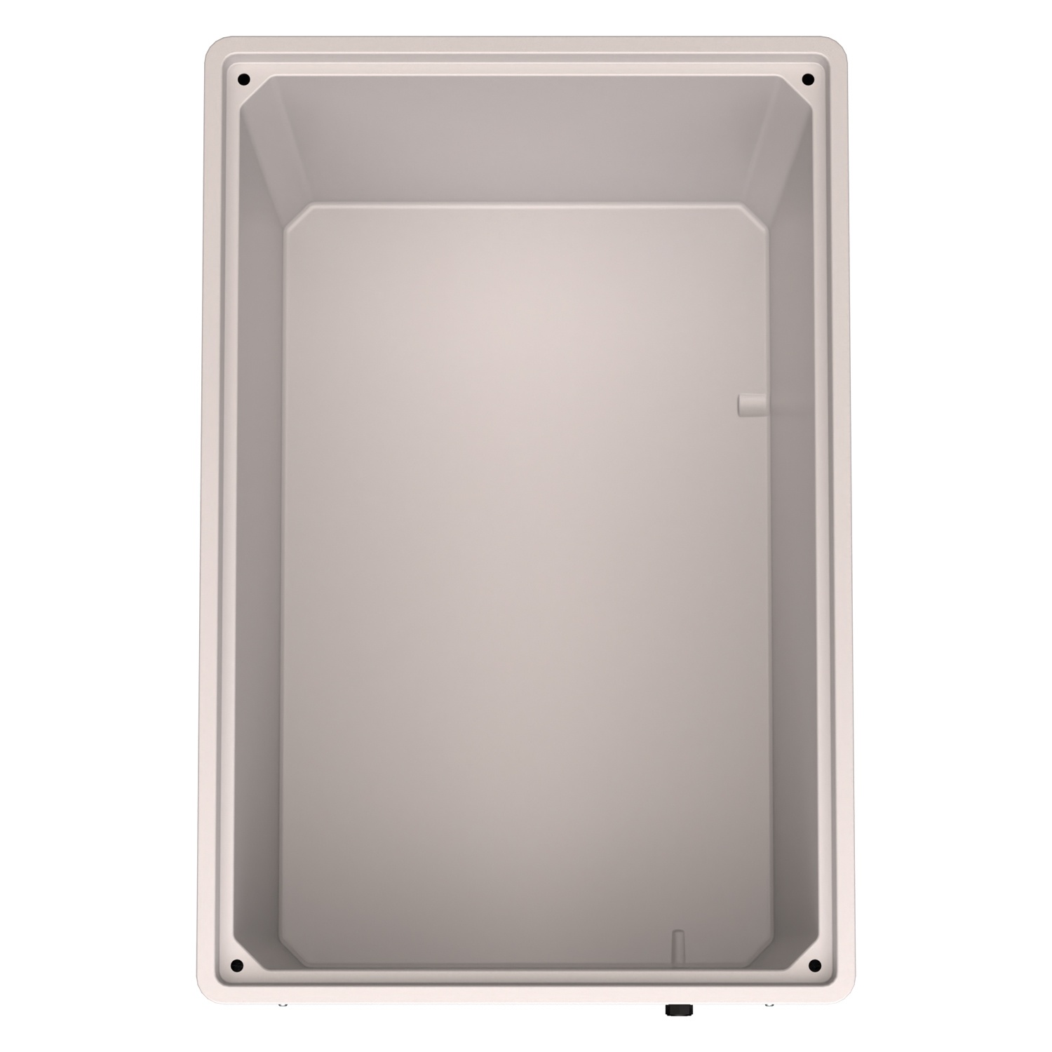 Большой контейнер 1200х800х920 мм iPlast iBOX светло-серый со сплош. стенками и дном, на колёсах с пробкой 1 дюйм
