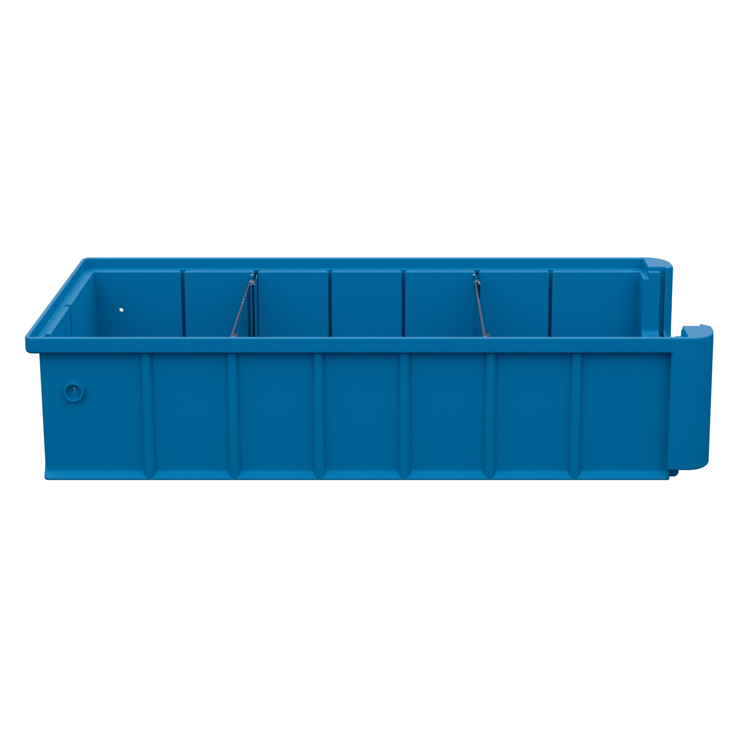 Полочный контейнер SK-41509 400х155х90 мм iPlast голубой с 2 поперечными перегородками