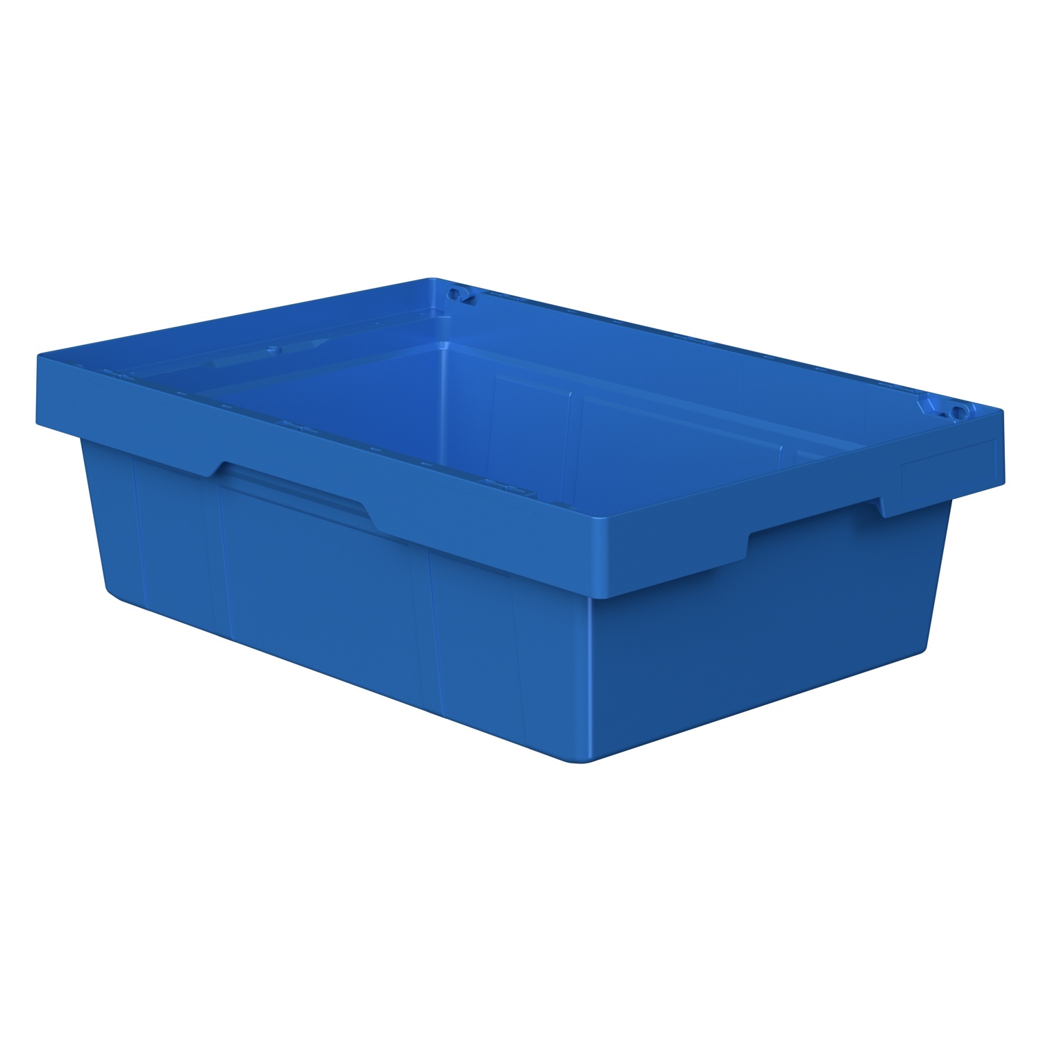 Вкладываемый контейнер INSTORE KV-6417 600x400x172 мм iPlast голубой со сплошным дном