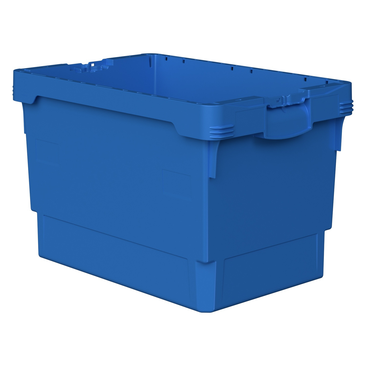 Вкладываемый контейнер INSTORE KV-6437 600x400x370 мм iPlast голубой со сплошным дном