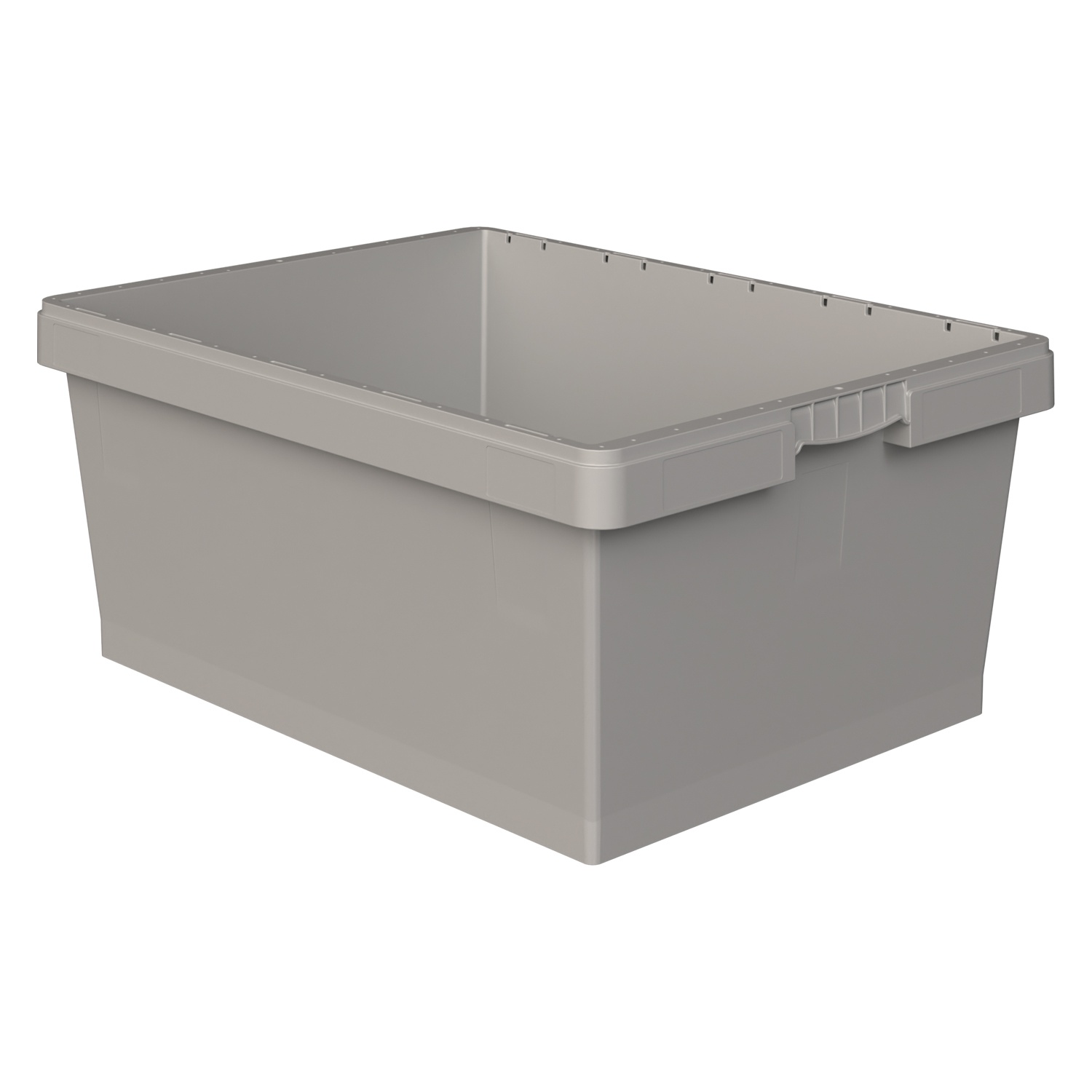 Вкладываемый контейнер INSTORE KVR-8634 800x600x340 мм iPlast светло-серый с усиленным дном
