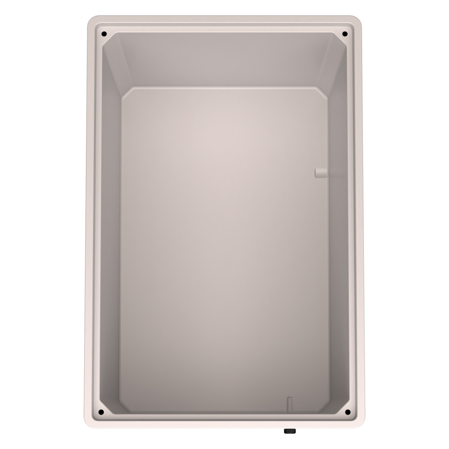 Большой контейнер 1200х800х800 мм iPlast iBOX светло-серый со сплош. стенками и дном на полозьях с пробкой 1 дюйм