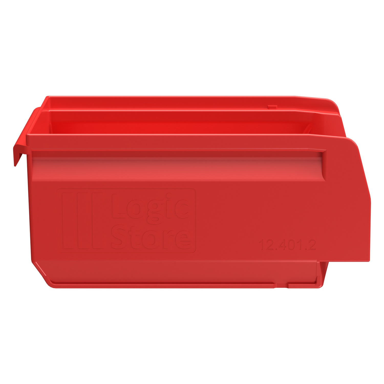 Складской лоток Logic Store 165х100х75 мм iPlast красный с наклейкой 50х70 мм сбоку