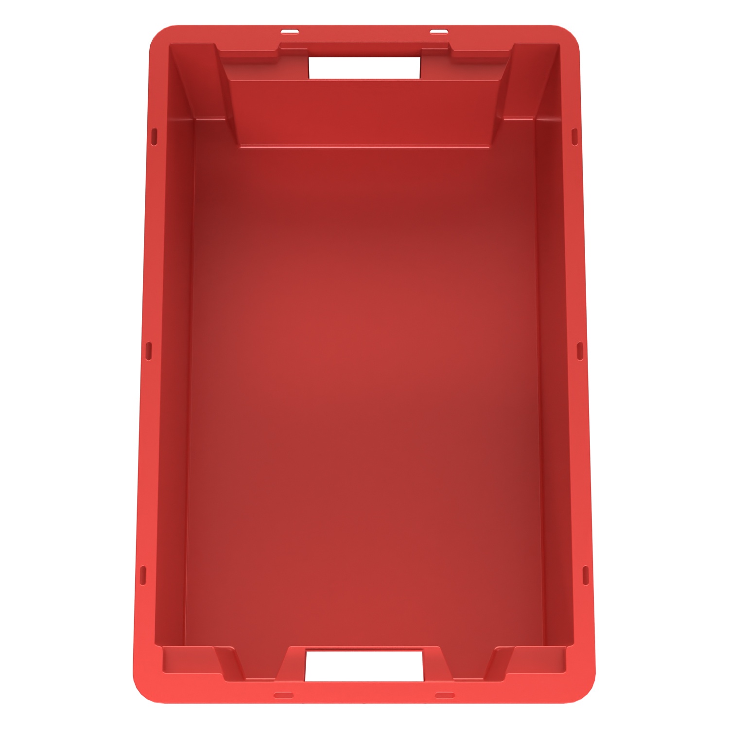 Пищевой ящик универсальный 600х400х200 мм iPlast красный ЭКО со сплошными стенками и дном