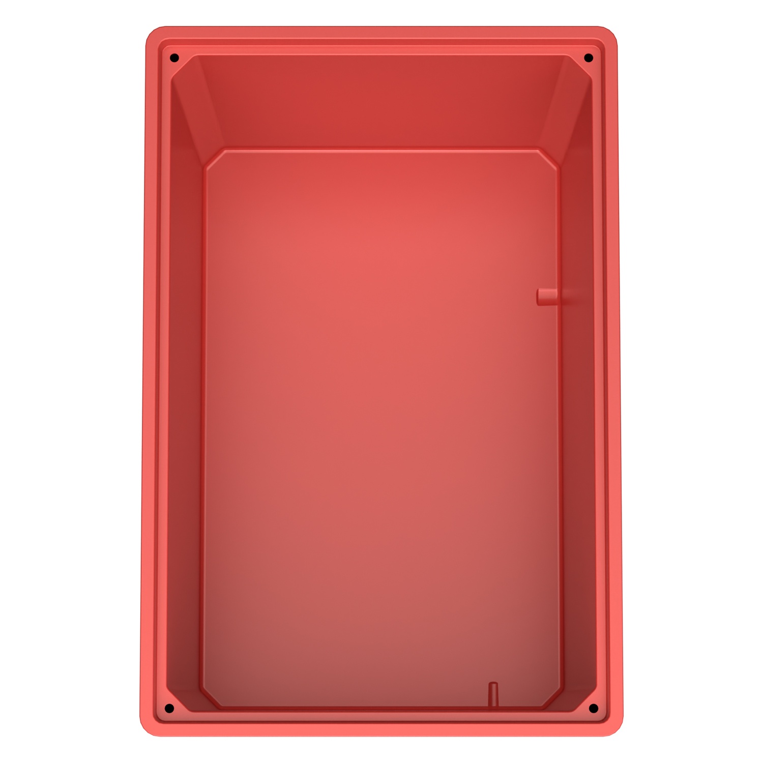 Большой контейнер 1200x800x800 мм iPlast iBOX красный со сплошными стенками и дном, на ножках