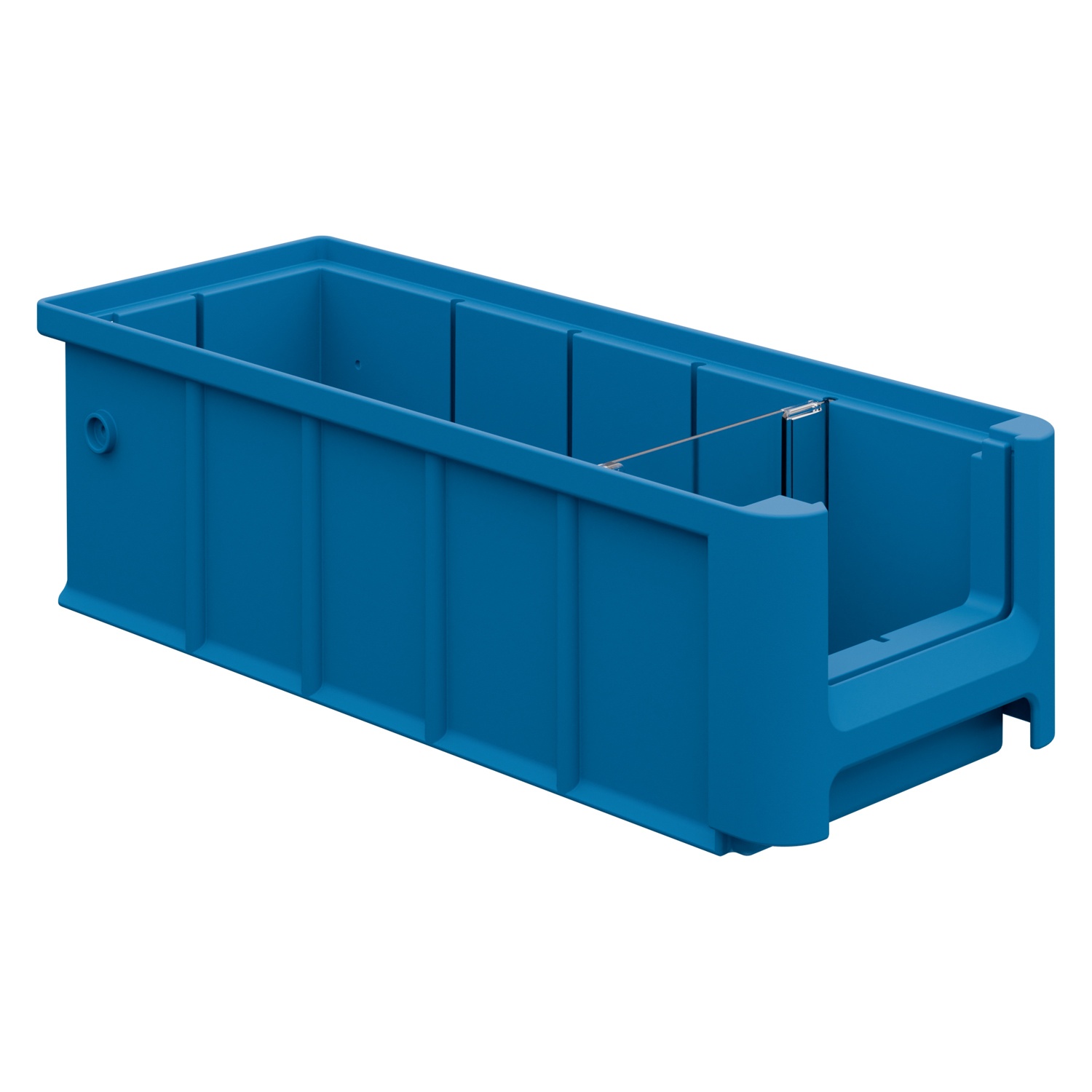 Полочный контейнер SK-3109 300х117х90 мм iPlast голубой с 1 поперечной перегородкой
