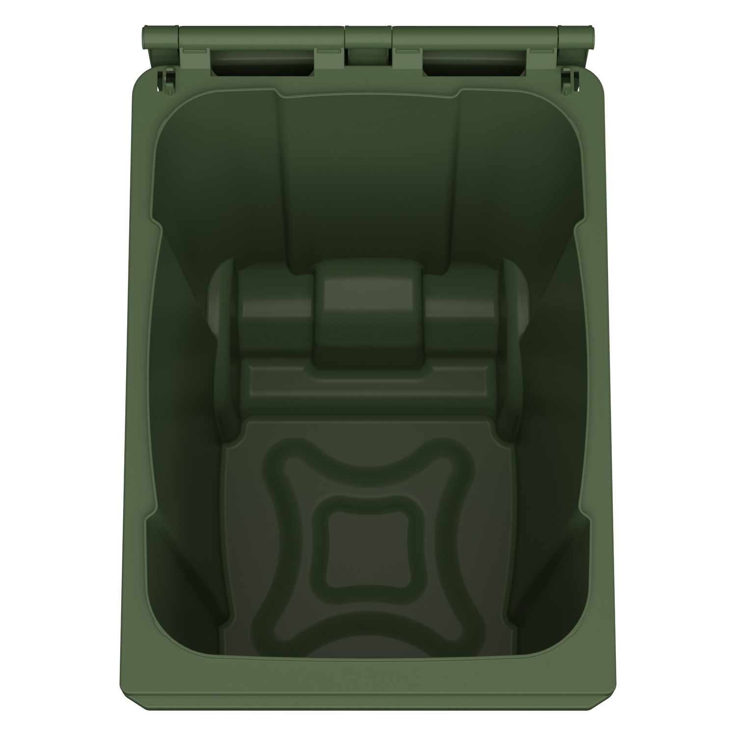 Мусорный контейнер 360 л iPlast зелёный 2-колёсный (д. 300 мм) с зелёной крышкой Мусорный контейнер 360 л iPlast зелёный 2-колёсный (д. 300 мм) с зелёной крышкой