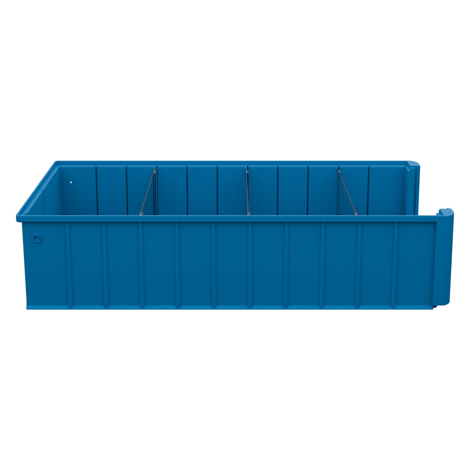 Полочный контейнер SK-6214 600х235х140 мм iPlast голубой с 3 поперечными перегородками