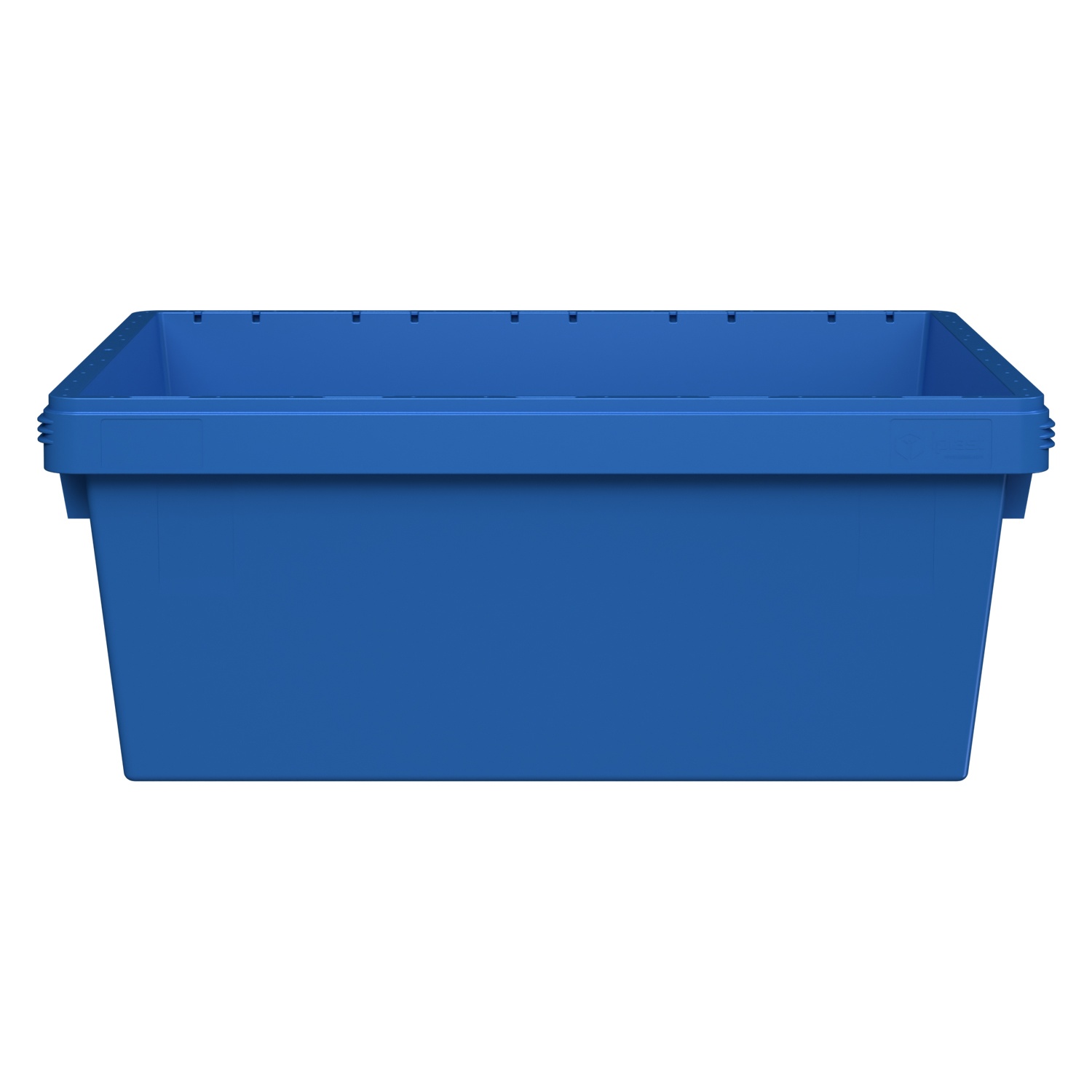 Вкладываемый контейнер INSTORE KV-8632.1 800х600х320 мм iPlast голубой со сплошным дном и штабельным упором