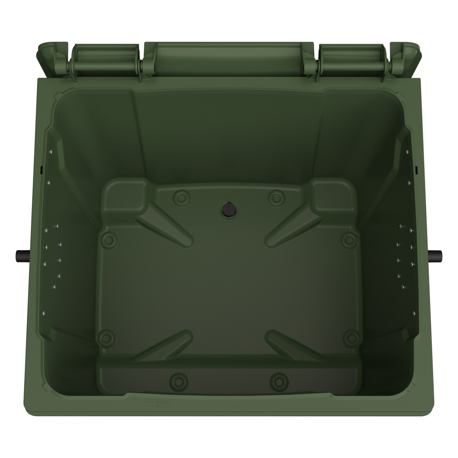Мусорный контейнер 1100 л iPlast зелёный 4-колёсный с зелёной крышкой N2 (20.807.2)