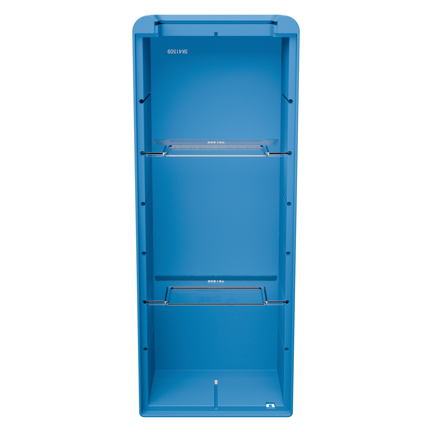Полочный контейнер SK-41509 400х155х90 мм iPlast голубой с 2 поперечными перегородками