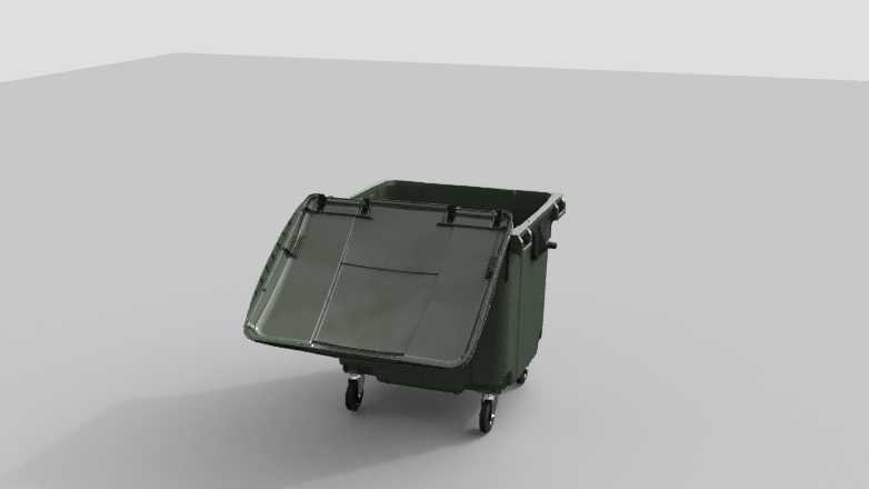 Контейнер для мусора 1100 л на колесах с крышкой TwinLid - купить по ...