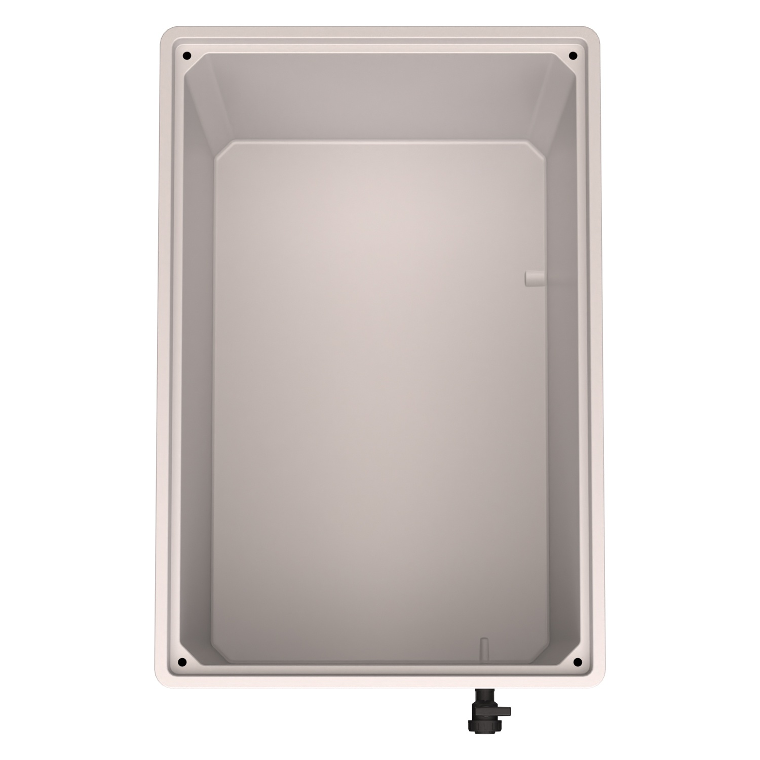 Большой контейнер 1200х800х800 мм iPlast iBOX светло-серый со сплош. стенками и дном на полозьях с краном 1 дюйм