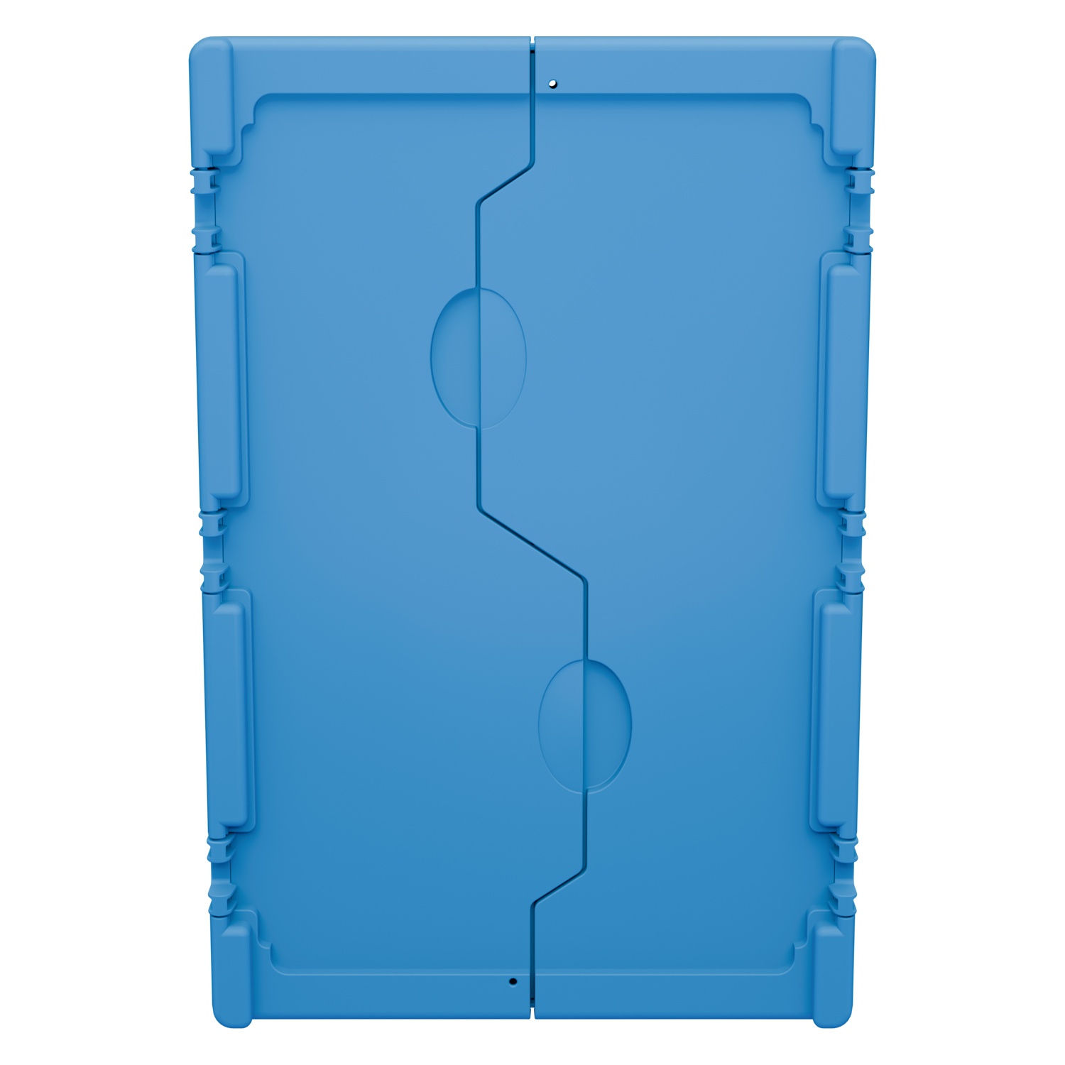 Вкладываемый контейнер INSTORE KV-6422 600х400х245 мм iPlast голубой со сплошным дном и распашной крышкой