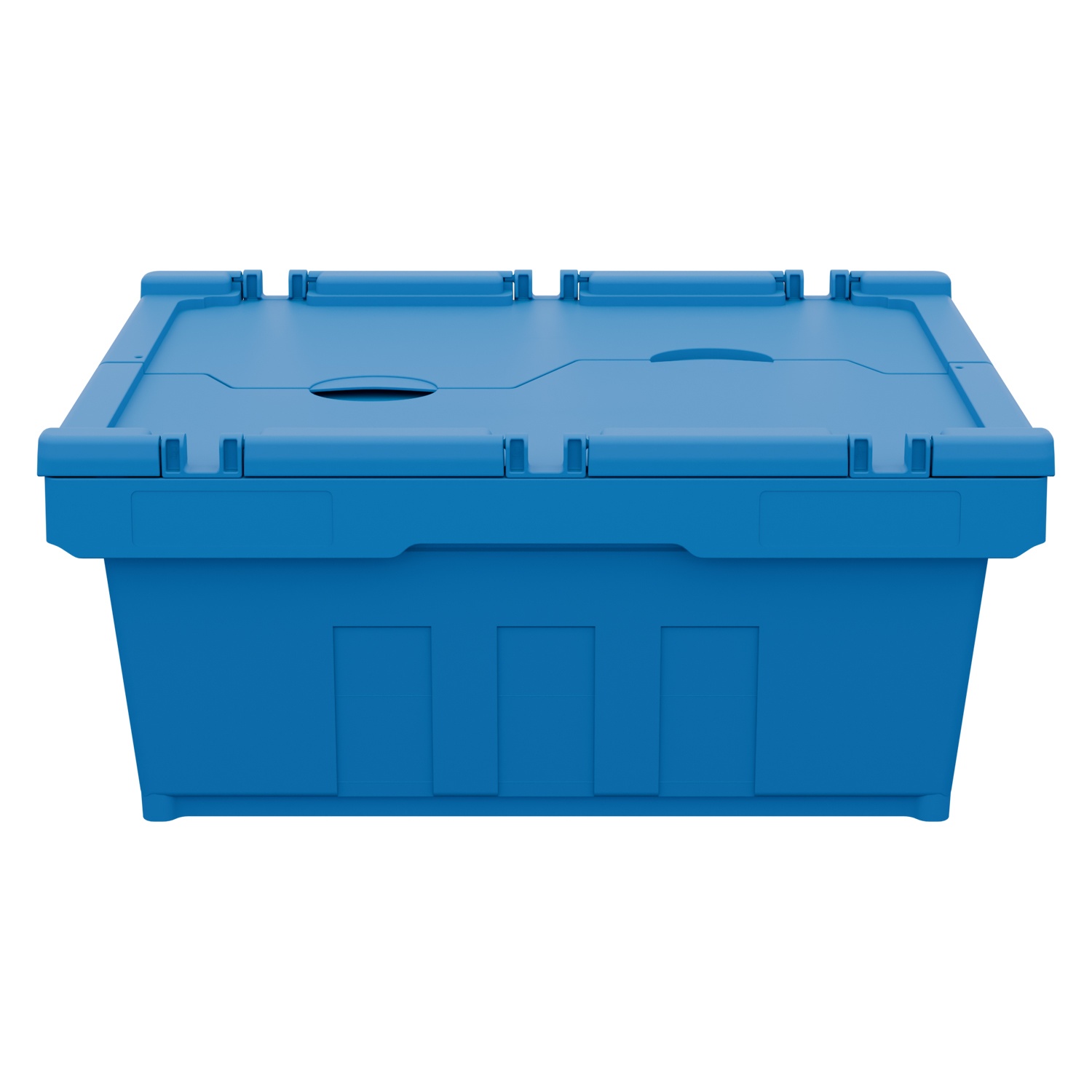 Вкладываемый контейнер INSTORE KVR-6422 600х400х245 мм iPlast голубой с усиленным дном и распашной крышкой