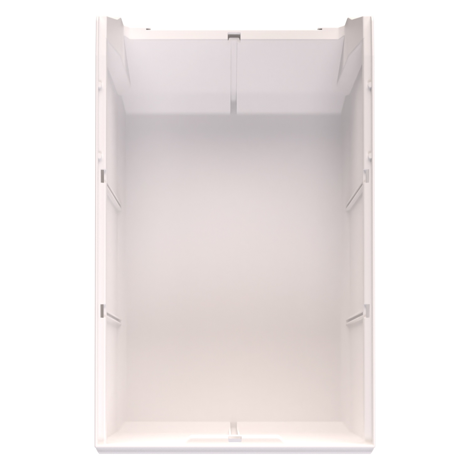 Складской лоток Logic Store 500x300x200 мм iPlast белый с отверстиями для перегородок