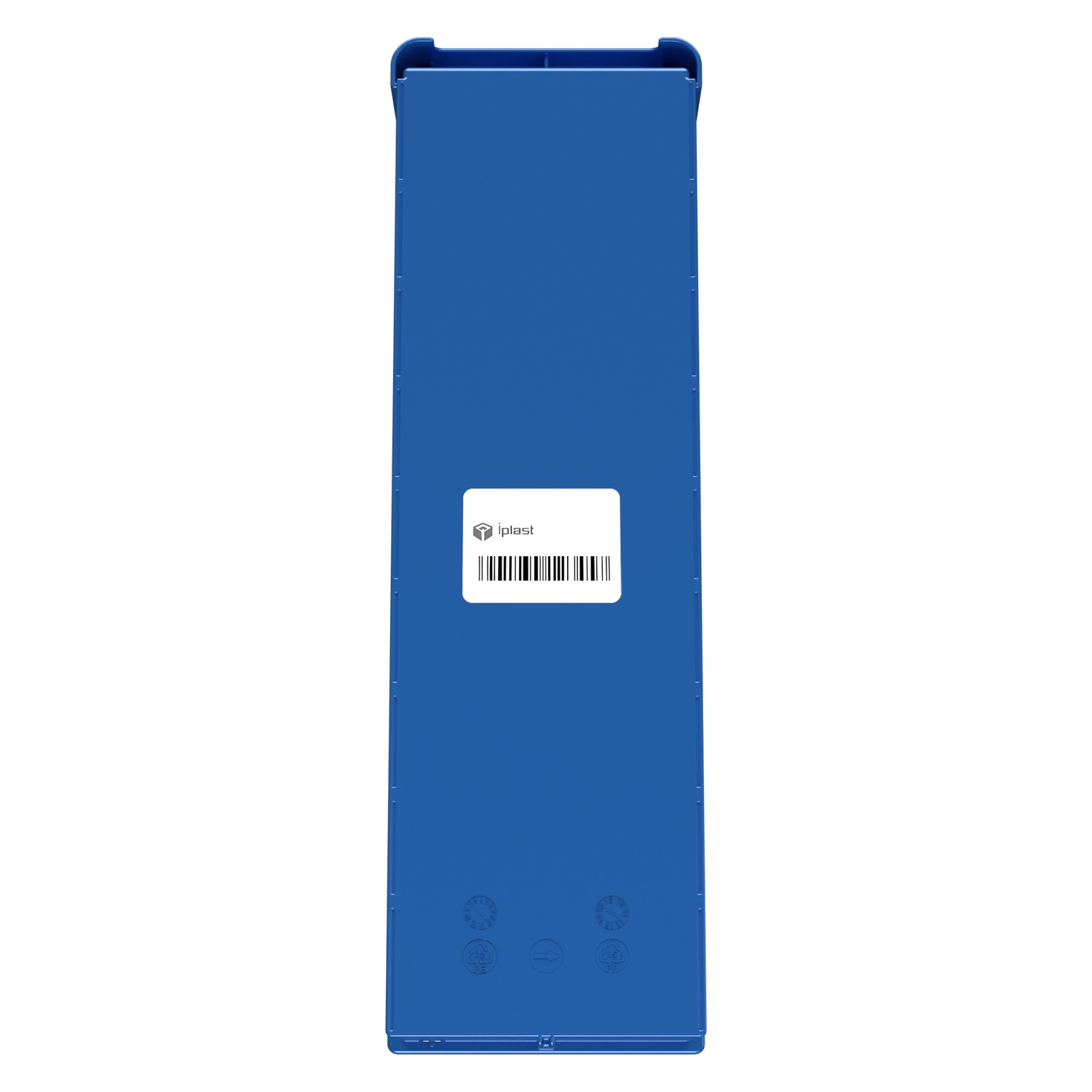 Полочный контейнер SK-51509 500х155х90 мм iPlast голубой с 2 поперечными перегородками и наклейкой 50х70 мм сбоку