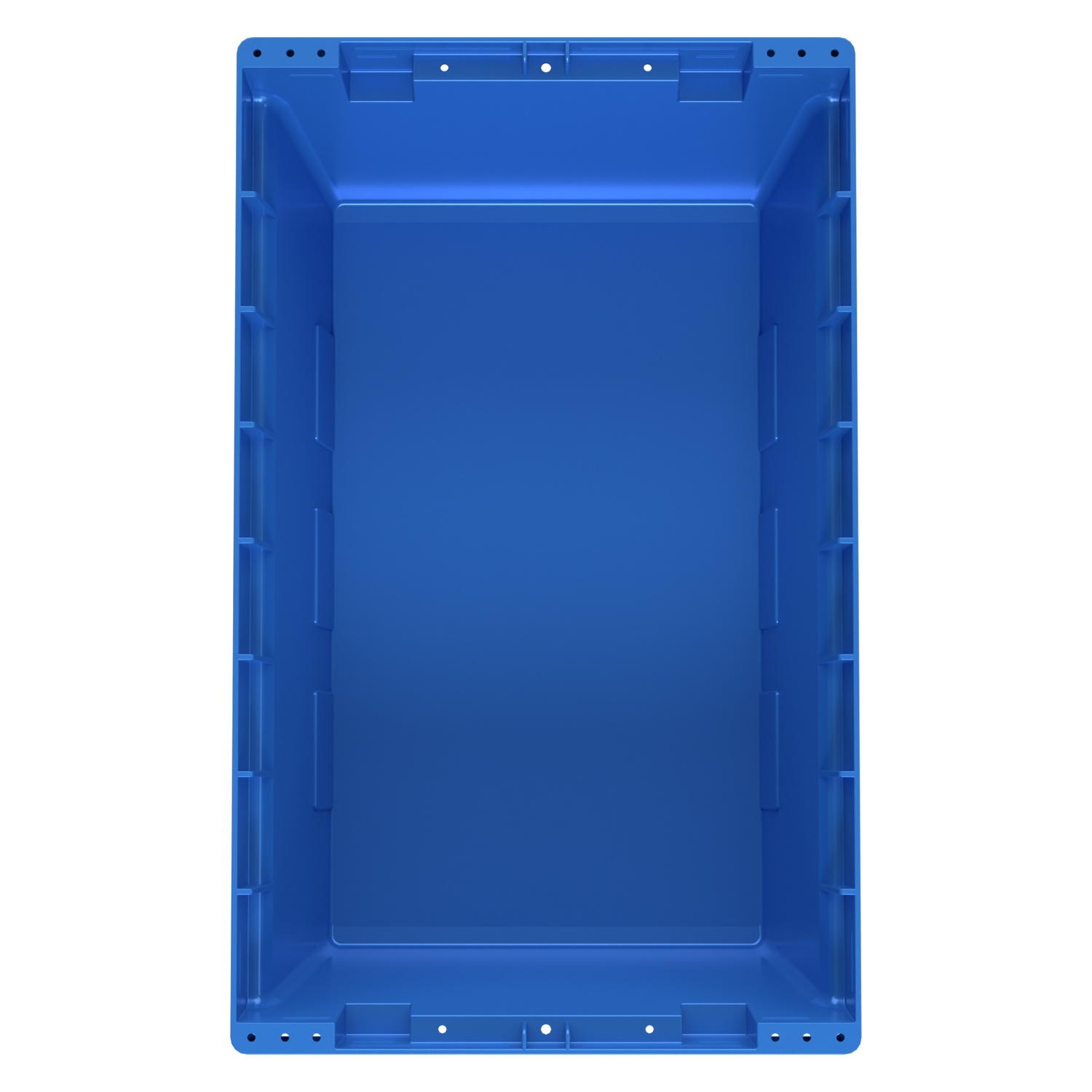 Вкладываемый контейнер INSTORE KV-5321 490x300x210 мм iPlast голубой со сплошным дном