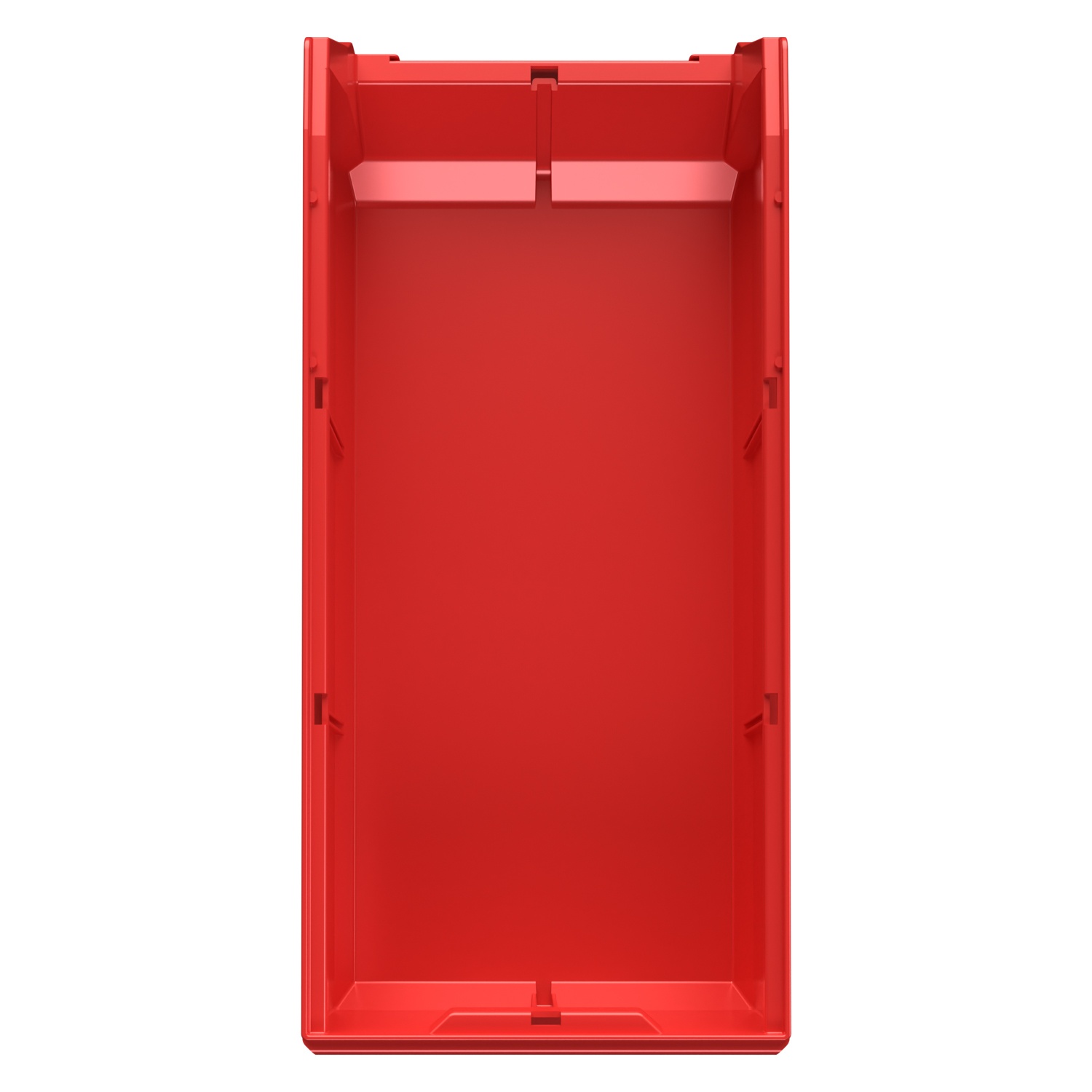 Складской лоток Logic Store 500х225х150 мм iPlast красный с отверстиями для перегородок и наклейкой сбоку