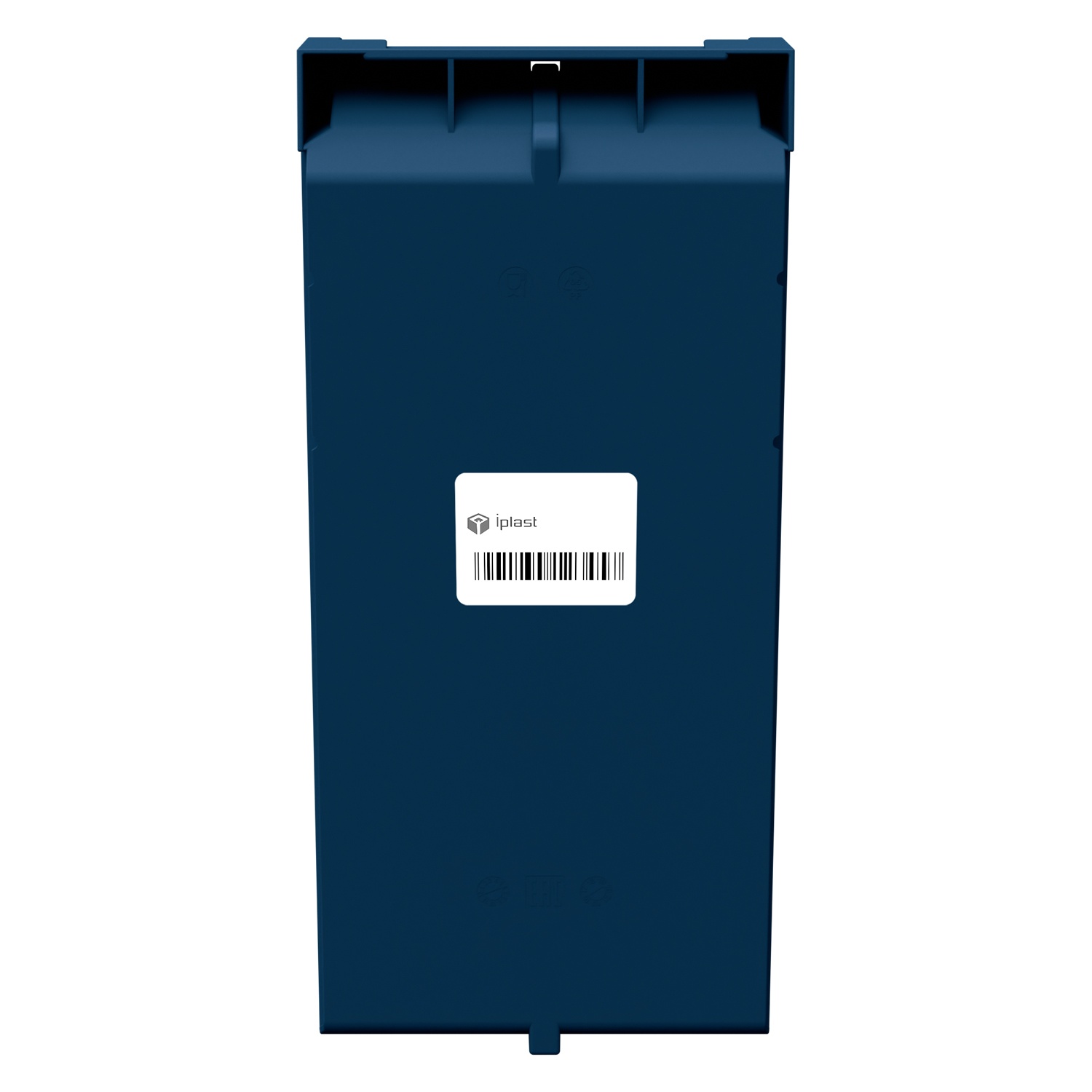 Складской лоток Logic Store 500х225х150 мм iPlast синий индиго с отверстиями для перегородок и наклейкой сбоку