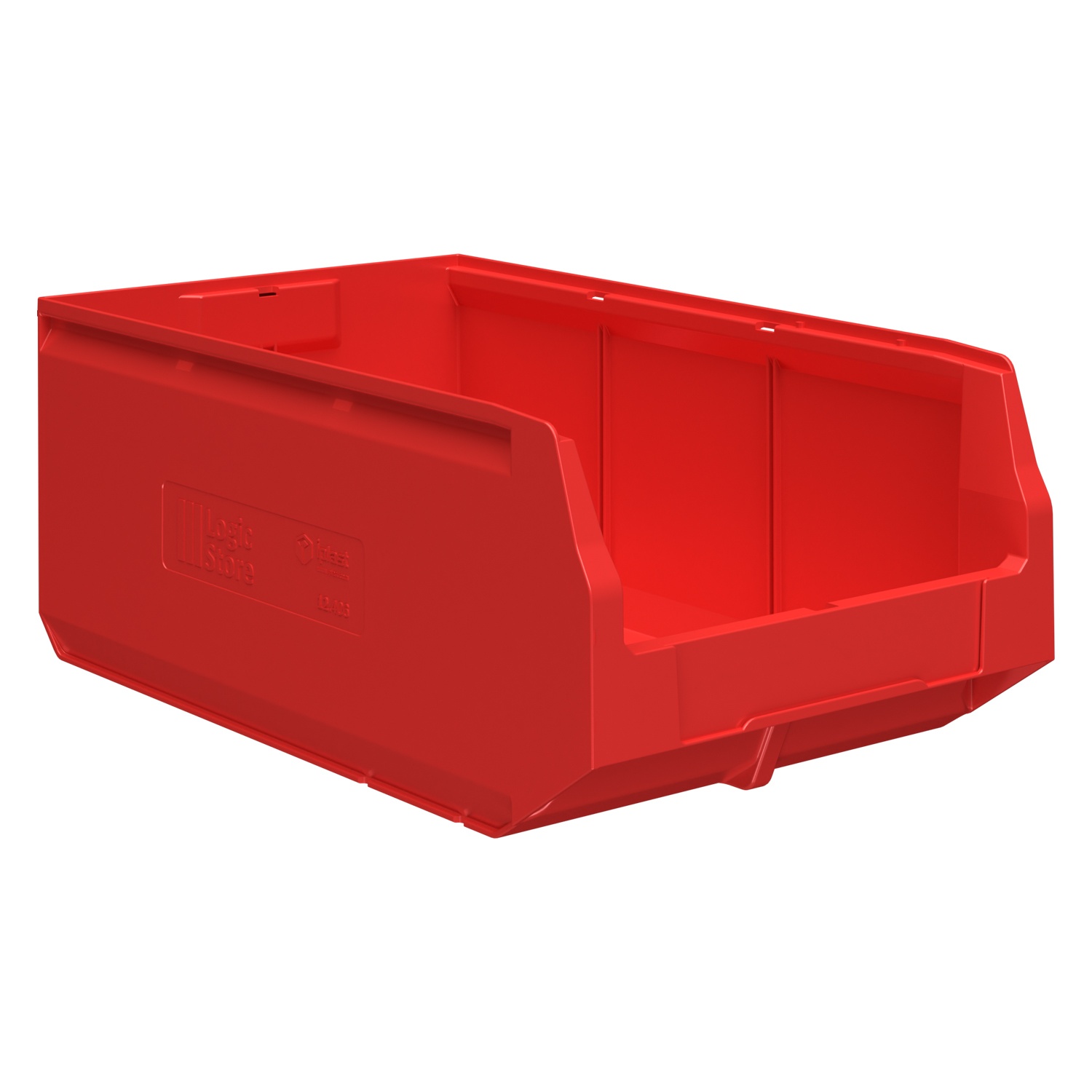 Складской лоток Logic Store 500х300х200 мм iPlast красный с отверстиями для перегородок N1 (12.406.1)