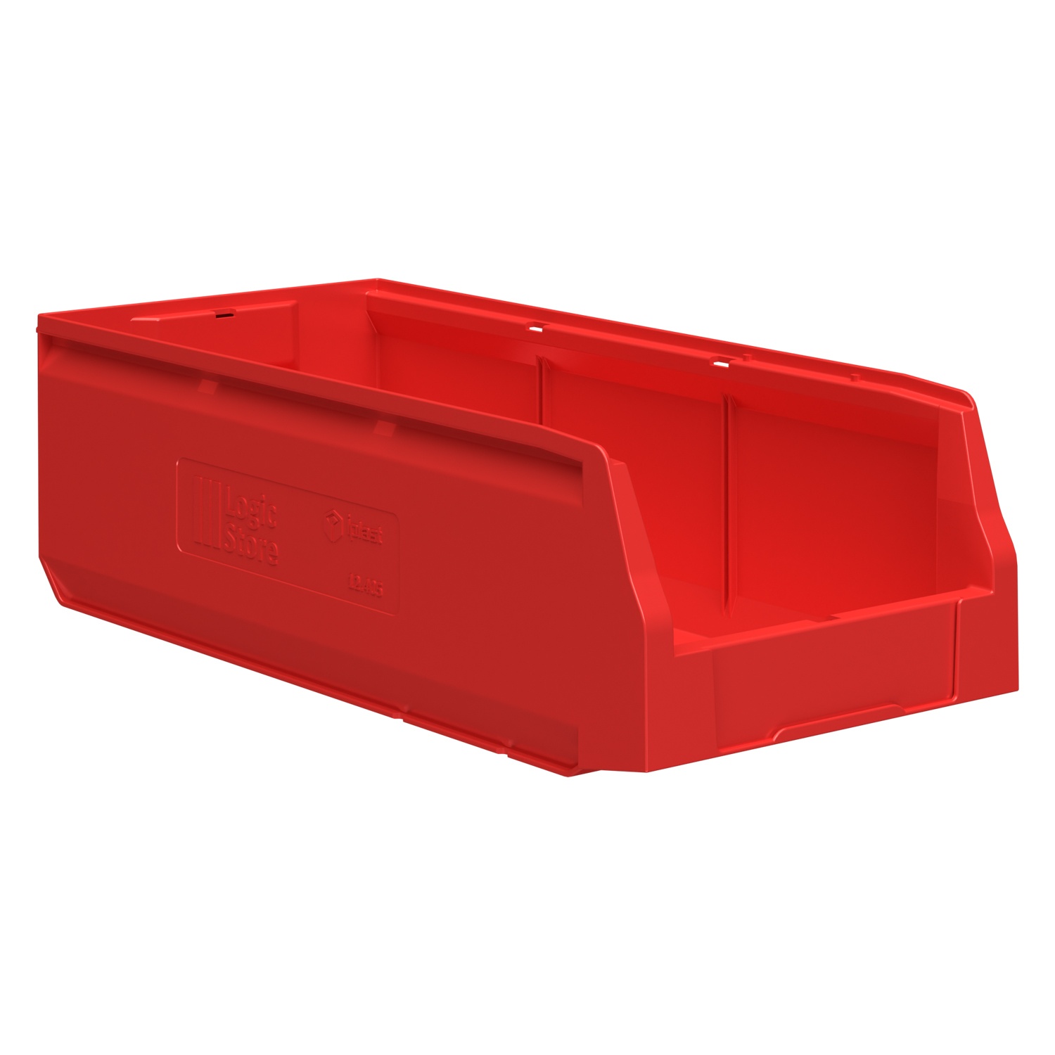 Складской лоток Logic Store 500х225х150 мм iPlast красный с отверстиями для перегородок N1 (12.405.1)