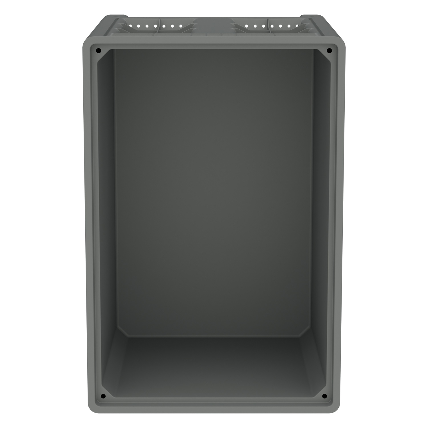 Большой контейнер 1200х800х800 мм iPlast iBOX светло-серый со сплошными стенками и дном, на ножках
