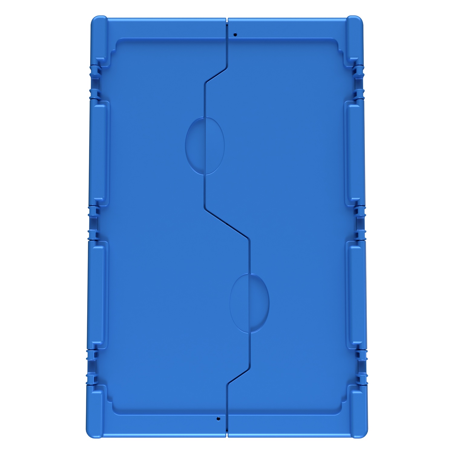 Вкладываемый контейнер INSTORE KVR-6422 600х400х245 мм iPlast голубой с усиленным дном и распашной крышкой