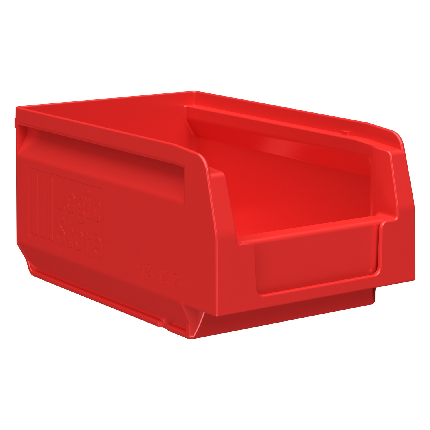 Складской лоток Logic Store 165х100х75 мм iPlast красный с наклейкой 50х70 мм сбоку